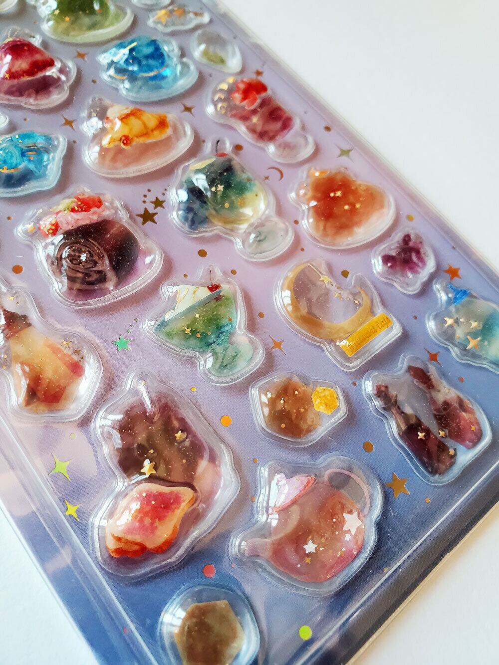 きゅるるんシール 立体シール 喫茶アラモード・宙 箔押し カフェ