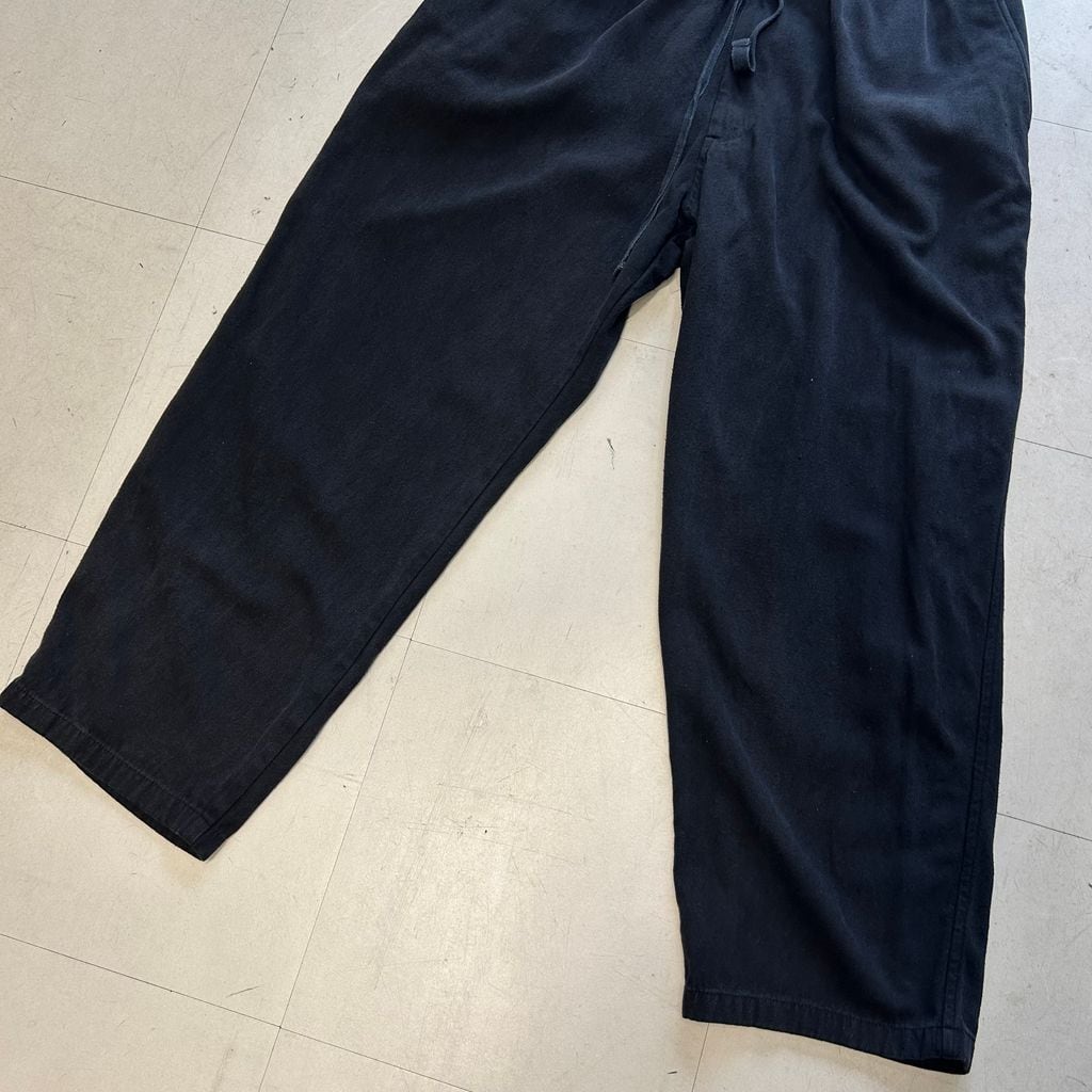 COMOLI コモリ シルクネップ ドローストリング パンツ ワイドパンツ
