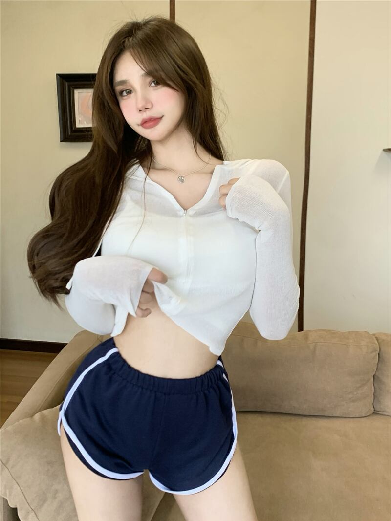 ニットカーディガンジャケット レディースサマー薄手シャツ ホワイトショートトップス ロング 夏物 ブラックストロベリース26623877637