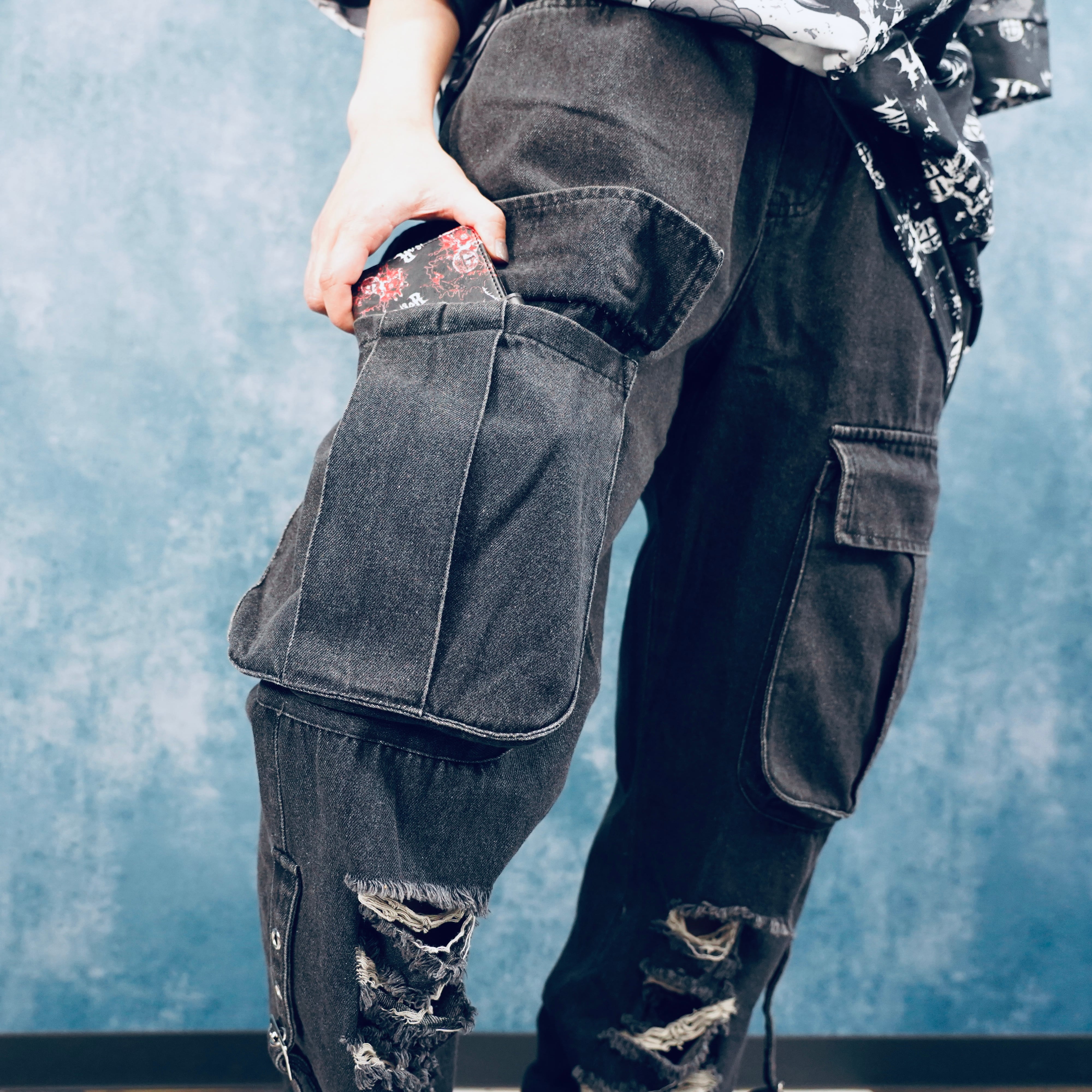 先着50点限定55%OFF》6POCKET DAMAGED DENIM CARGO PANTS | NIER CLOTHING
