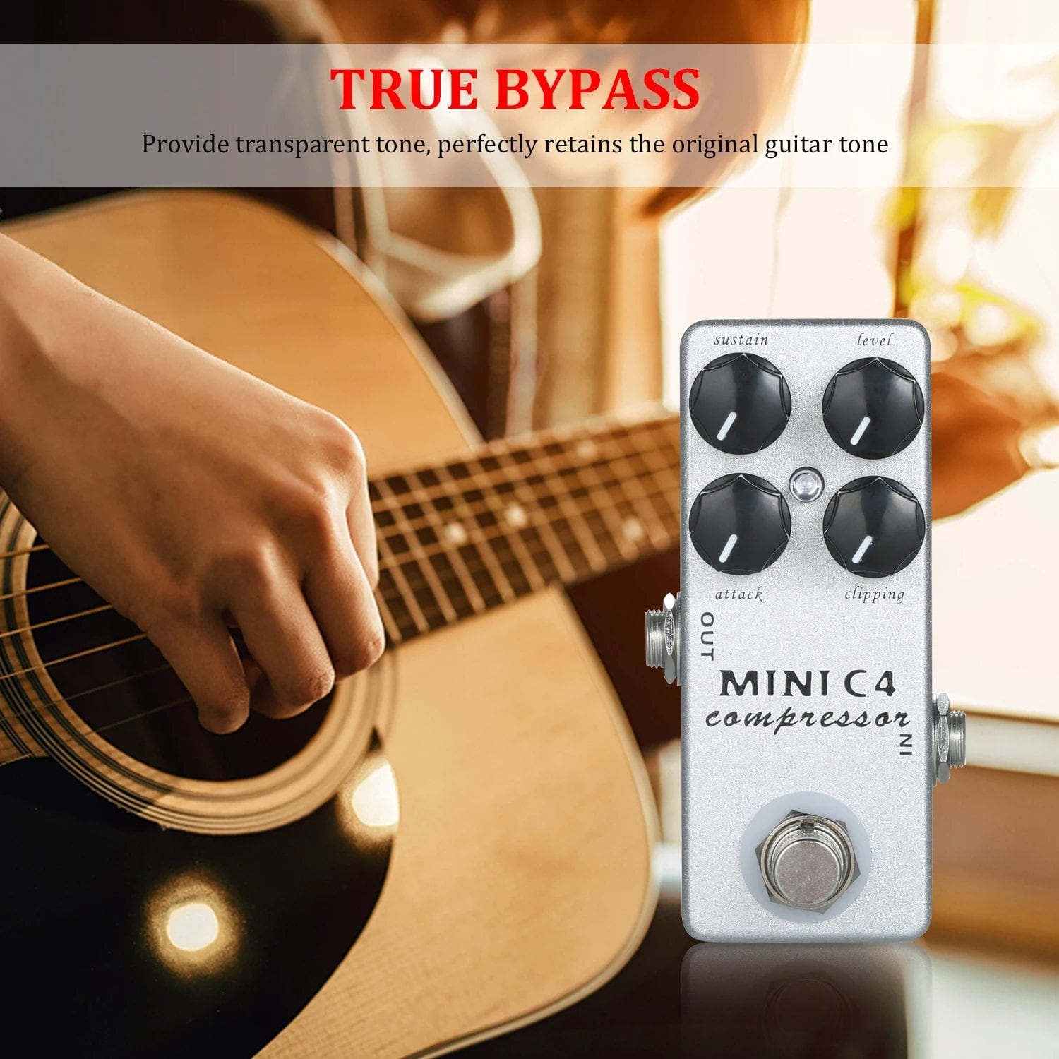 MOSKY MINI C4 コンプレッサー ギター ペダル エフェクター ギター