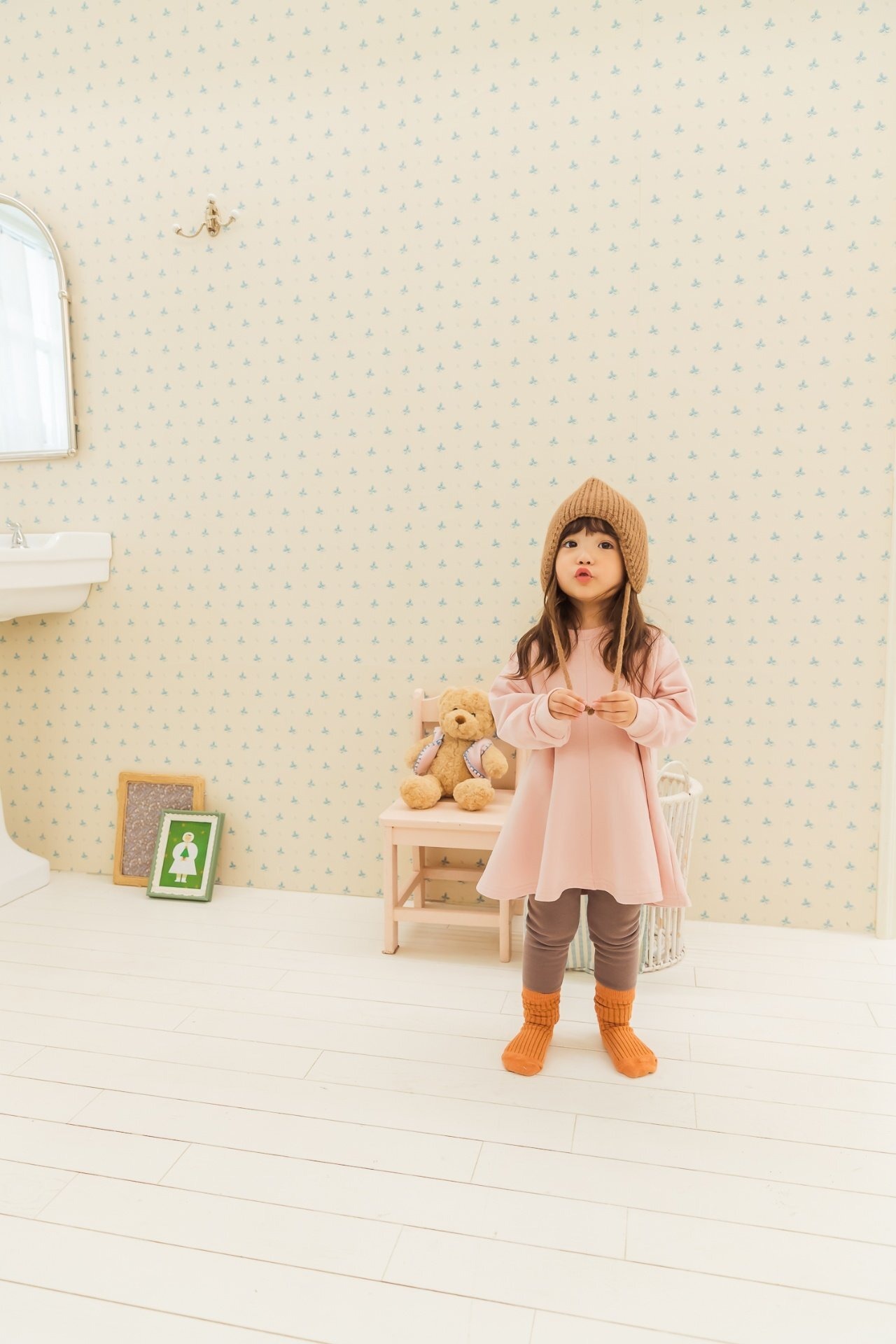 ミルクパウダー / milkpowder / どんぐりワンピース / 韓国子供服 / キッズ / 26winter〖取寄〗*XS~JS*