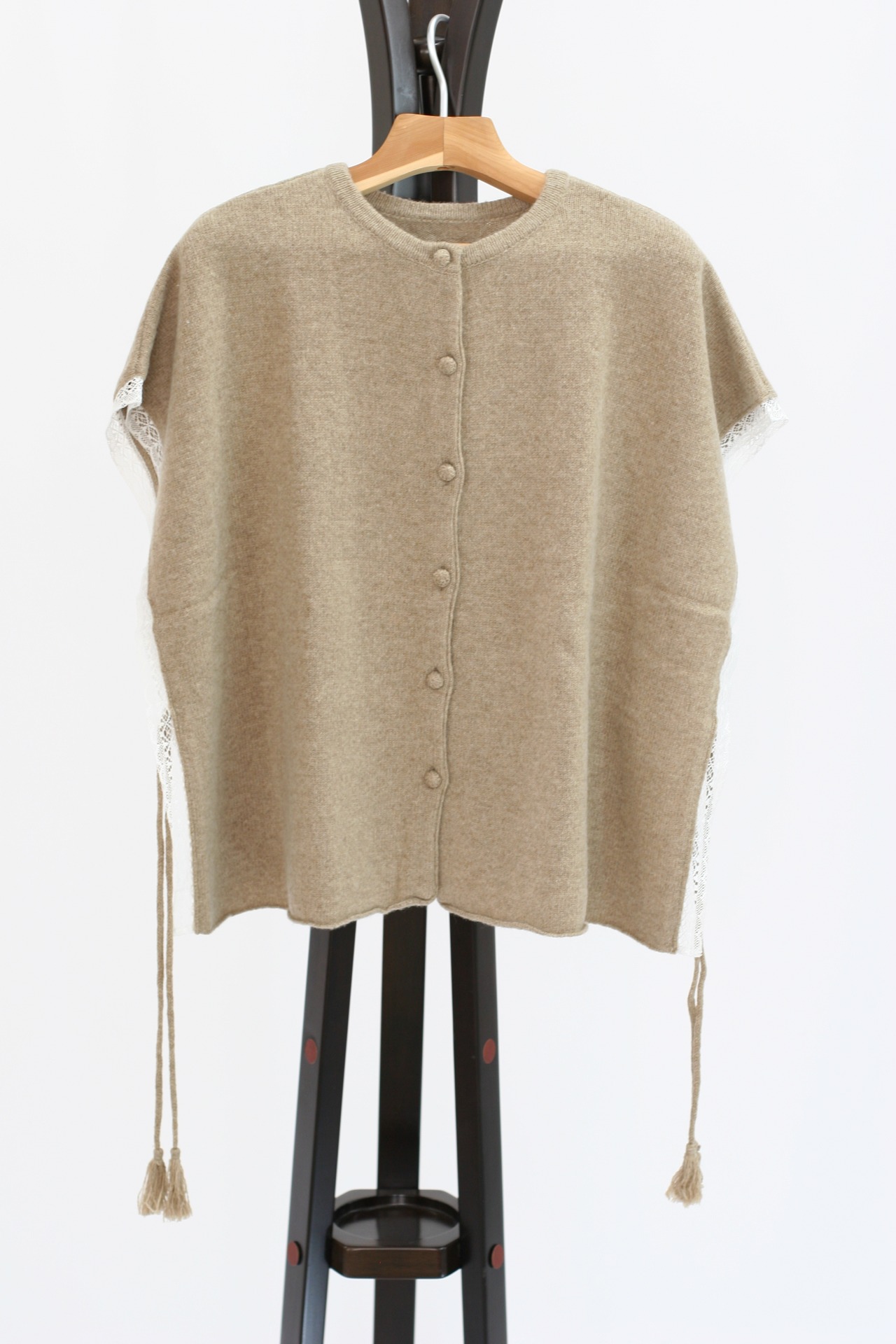 【Gauze#】Sonia LEAVER LACE KNIT VEST（G1235）