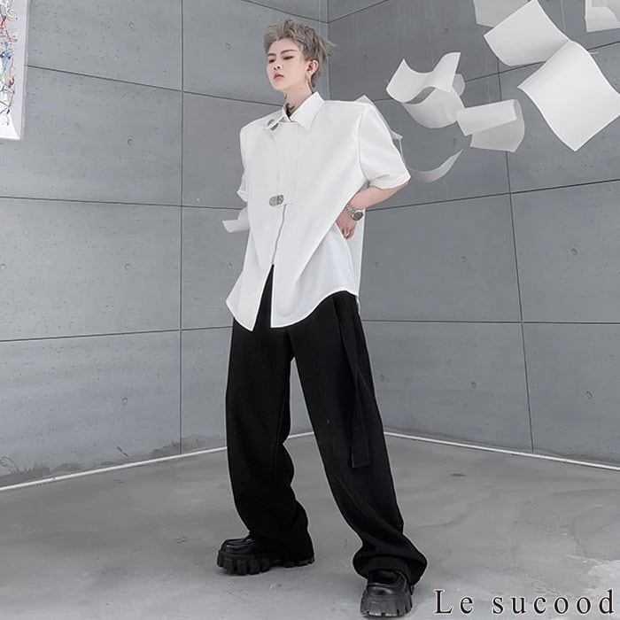Le sucood】【お支払い確認後20日以内発送】肩パッド入メタルバックル