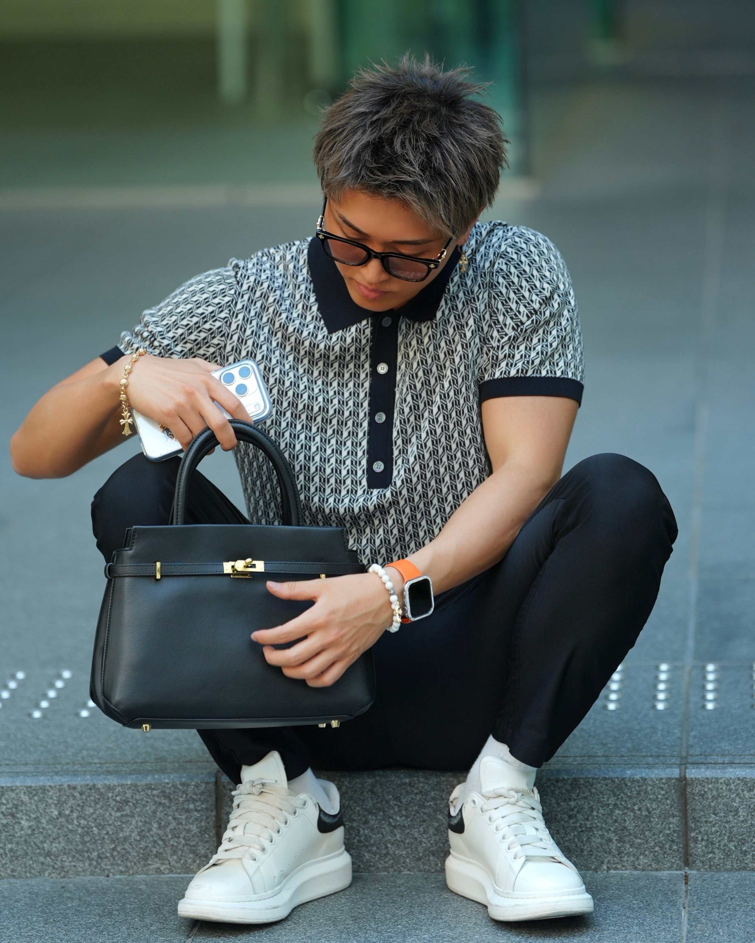 LUXURY LEATHER BAG 本革ベルト付き BLACK【BLB-26009】 | BELINDA