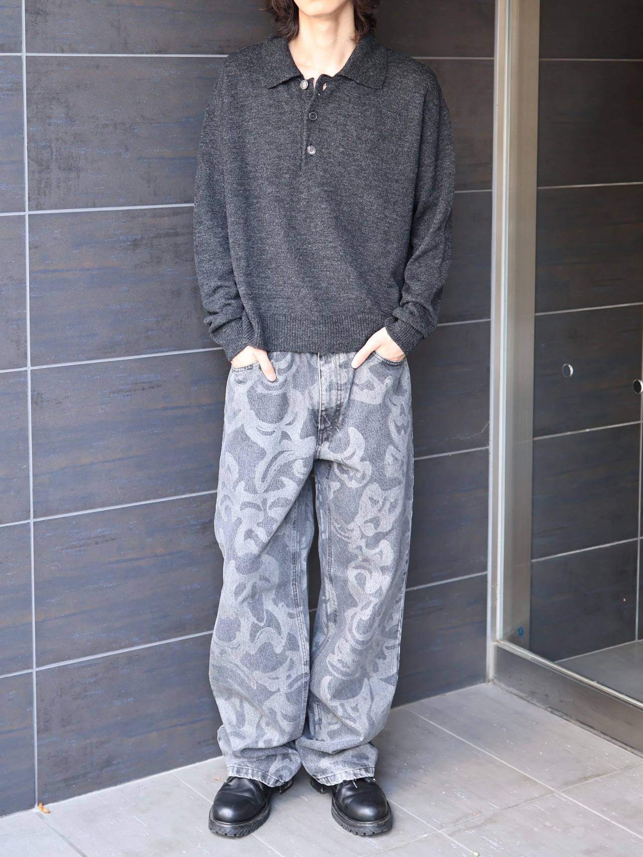 【26aw/ROLDSKOV】rambo polo dark grey