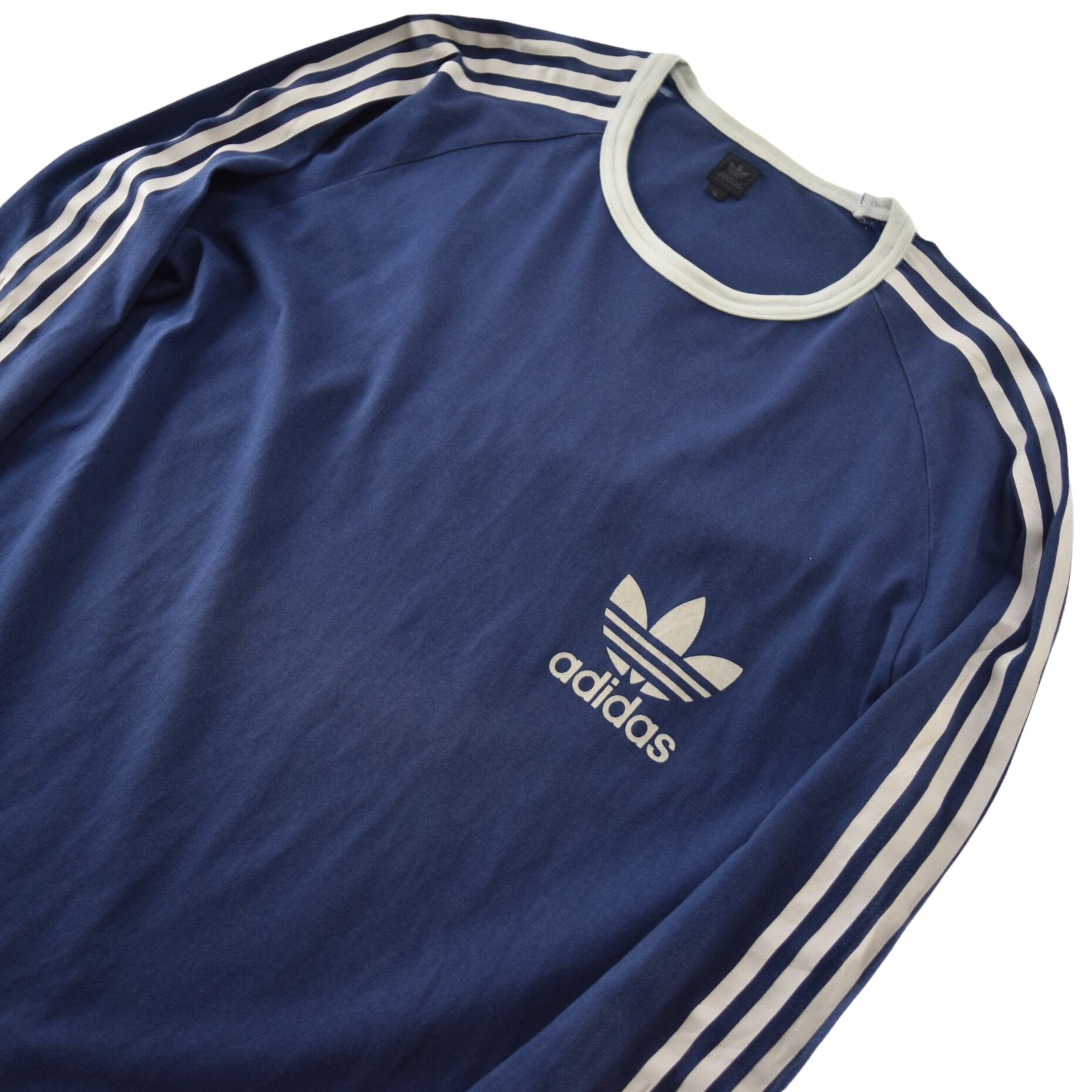 adidas Long Sleeve Ringer T-shirt XL / アディダス スリーストライプ