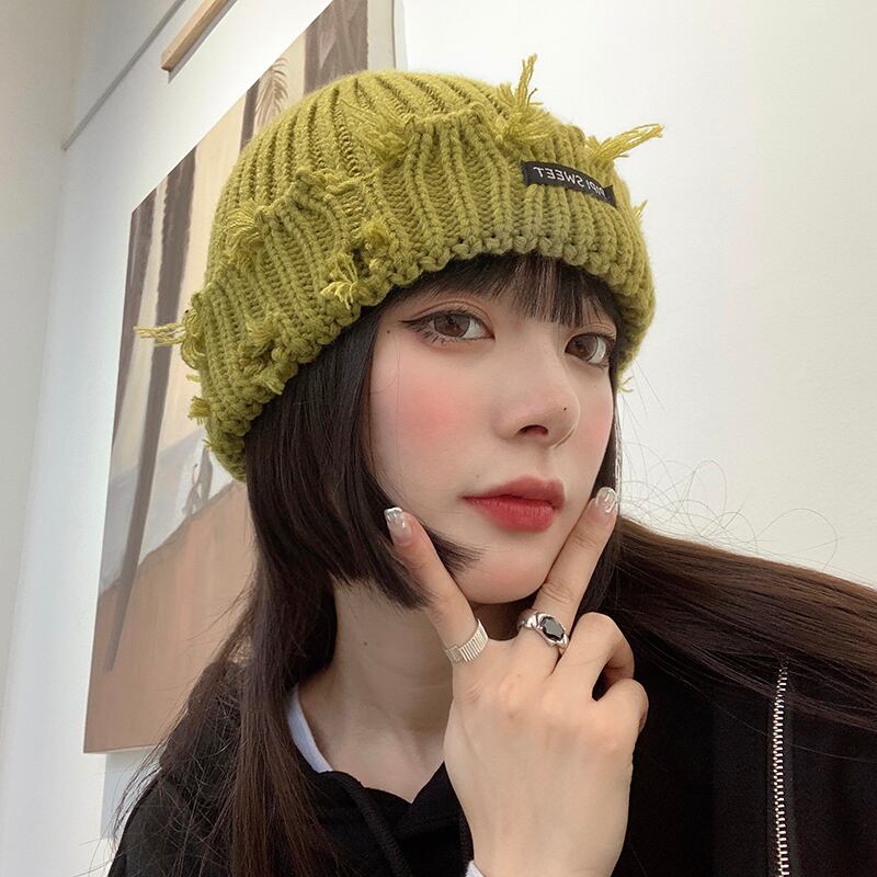 ニットオータムウィンタースタンダード レトロ 帽子 ストリート 秋物 冬物 ブラック・アイド・ピーズ23949183577