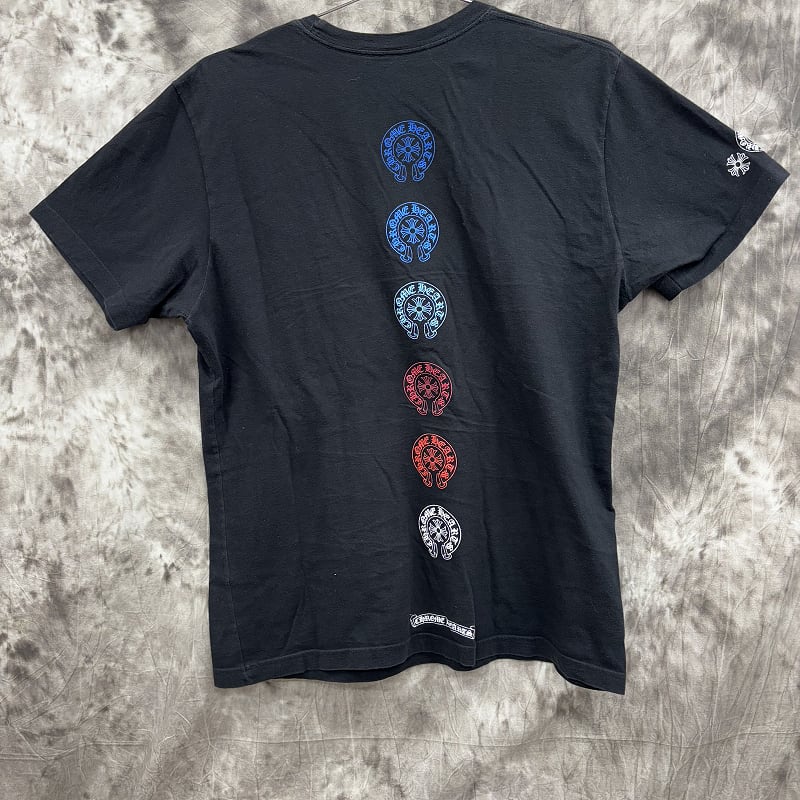 クロムハーツ Tシャツ L 黒 マルチカラー
