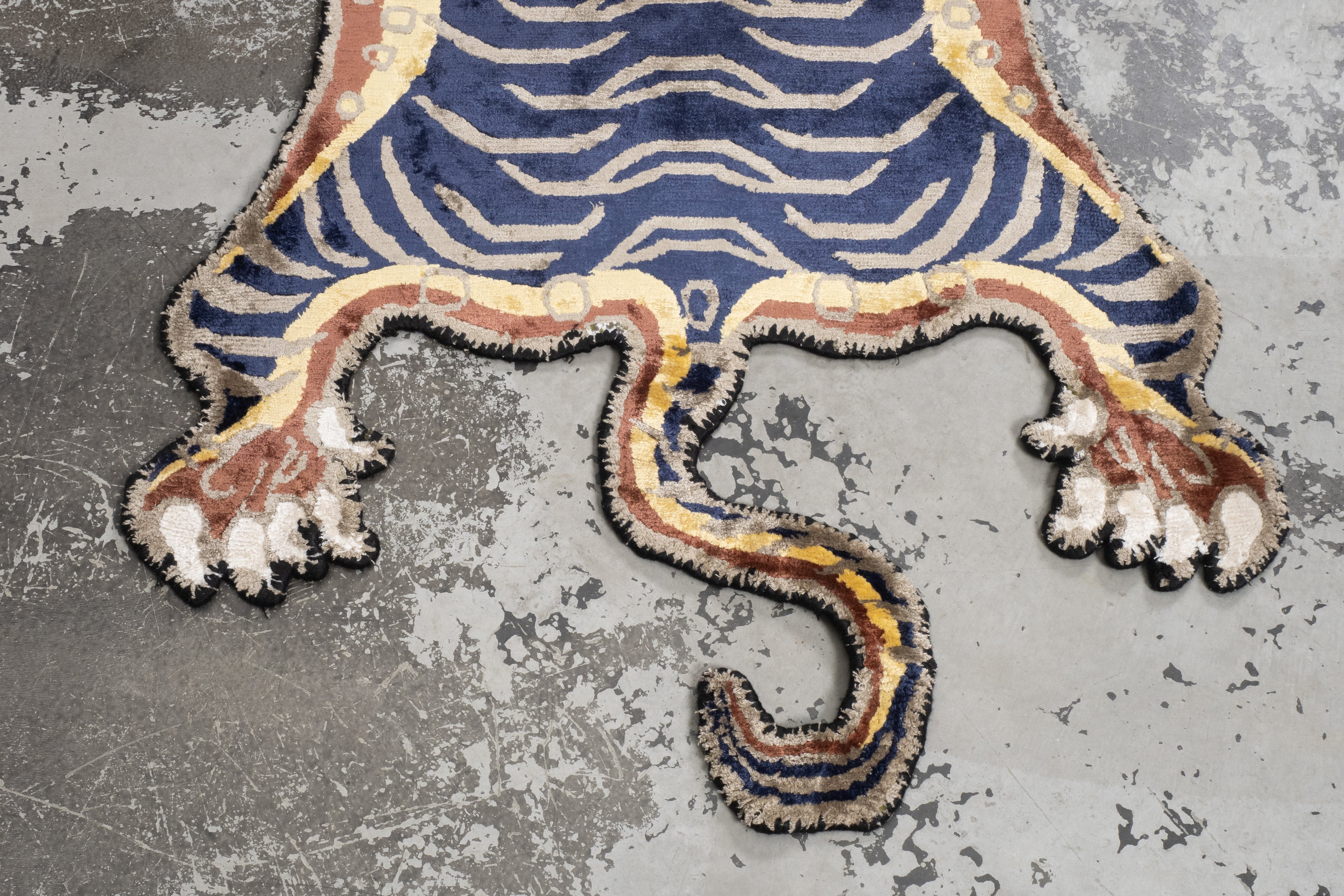 Tibetan Tiger Rug 《Sサイズ•シルク054》チベタンタイガーラグ