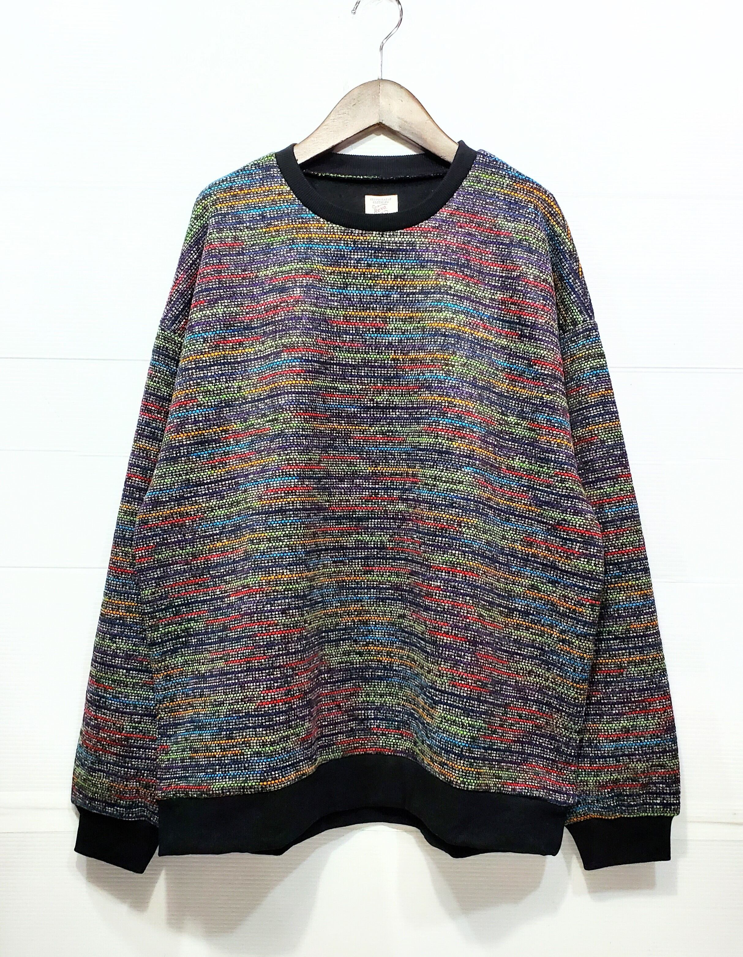 revo.MIXカラーボーダークルーネック（B）