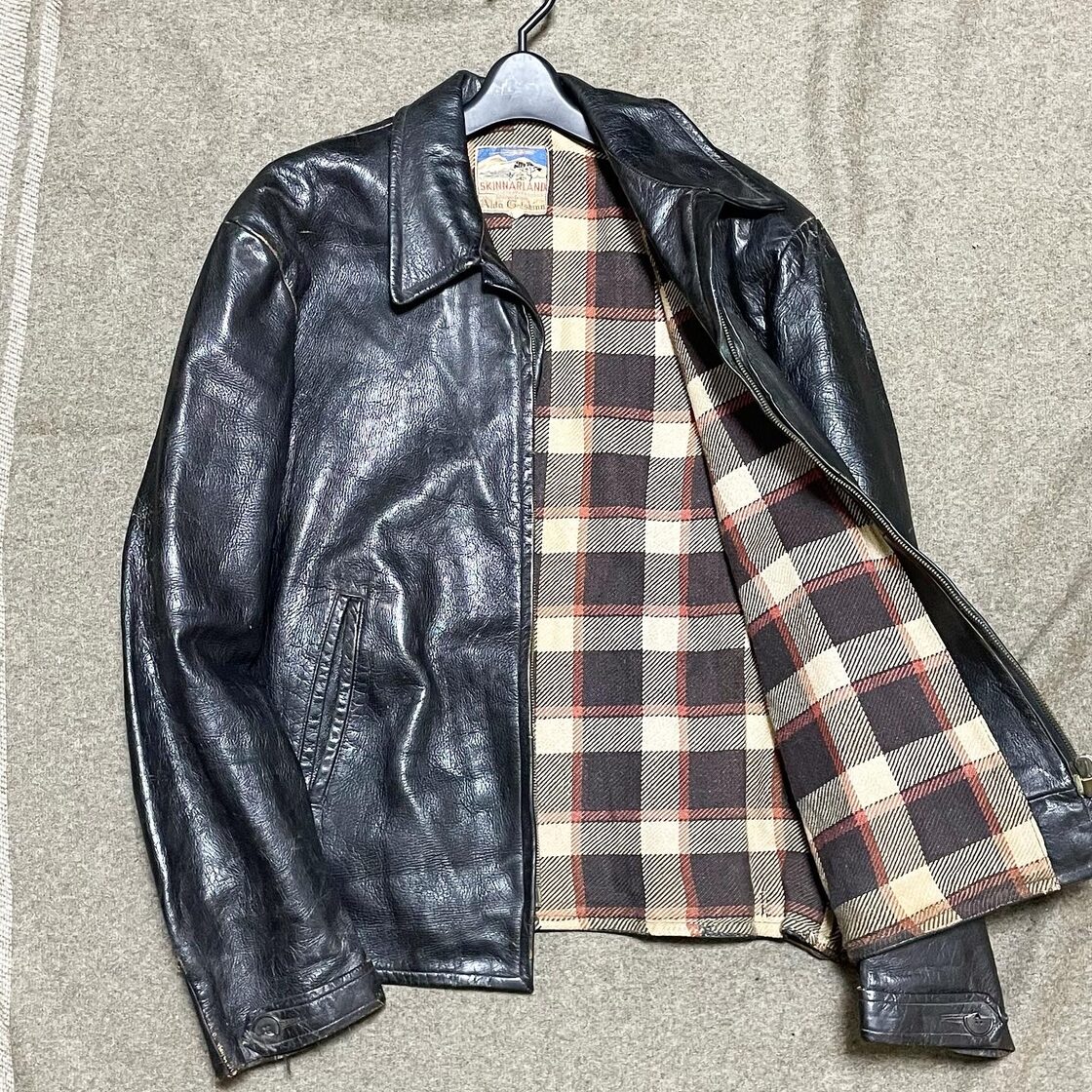 MASENS AKTA GETSKINN 安く 50-60s レザーカーコート