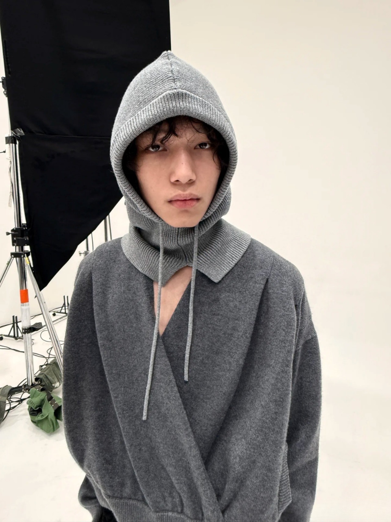 JCAESAR STUDIO Drawstring Knit Balaclava