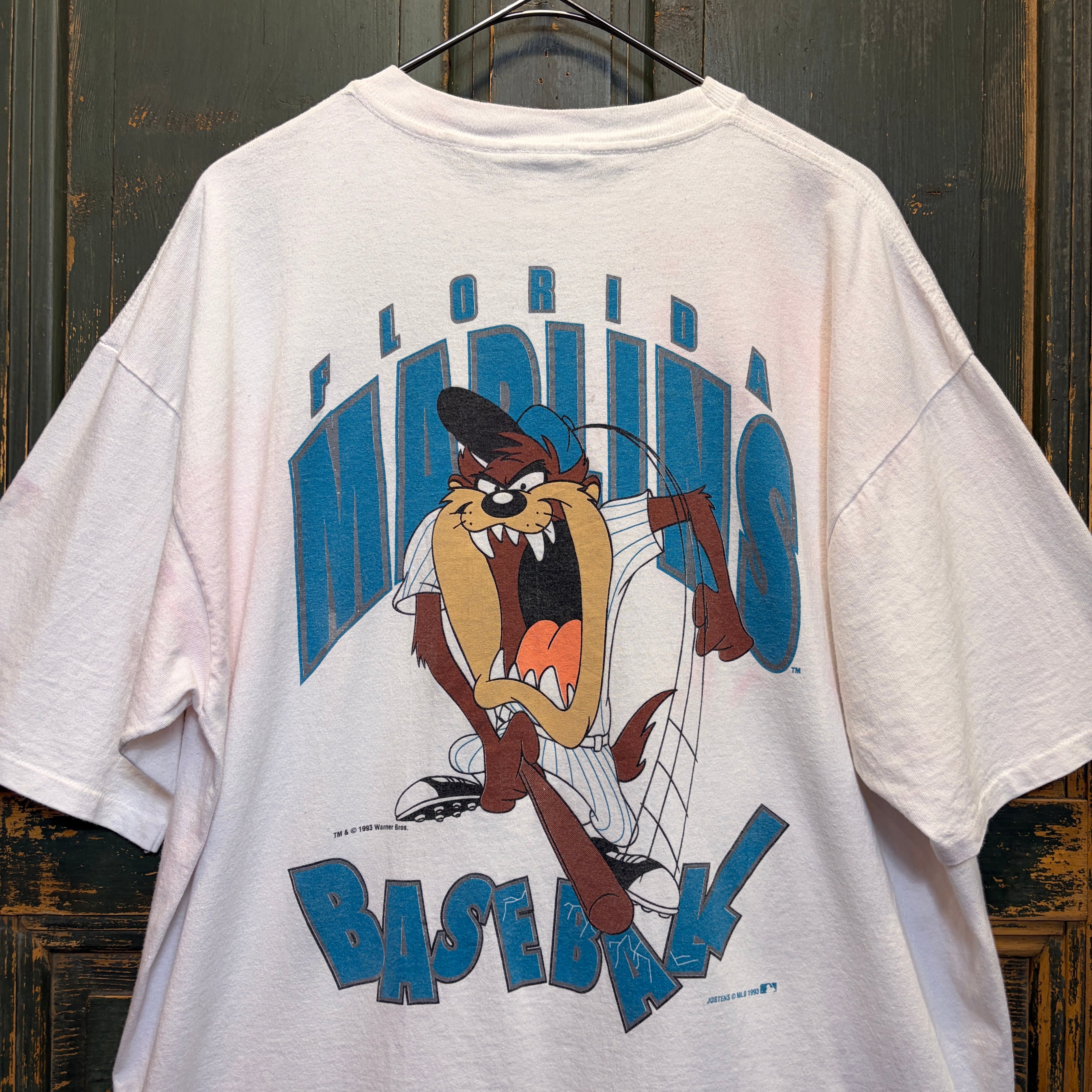1990s Vintage MLB Marlins × Tasmanian devil T-shirt