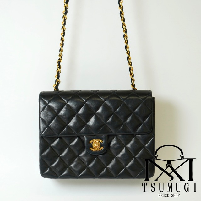 CHANEL シャネル ミニマトラッセ 20 ラムスキン シングルフラップ シングルチェーンバッグ ゴールド金具