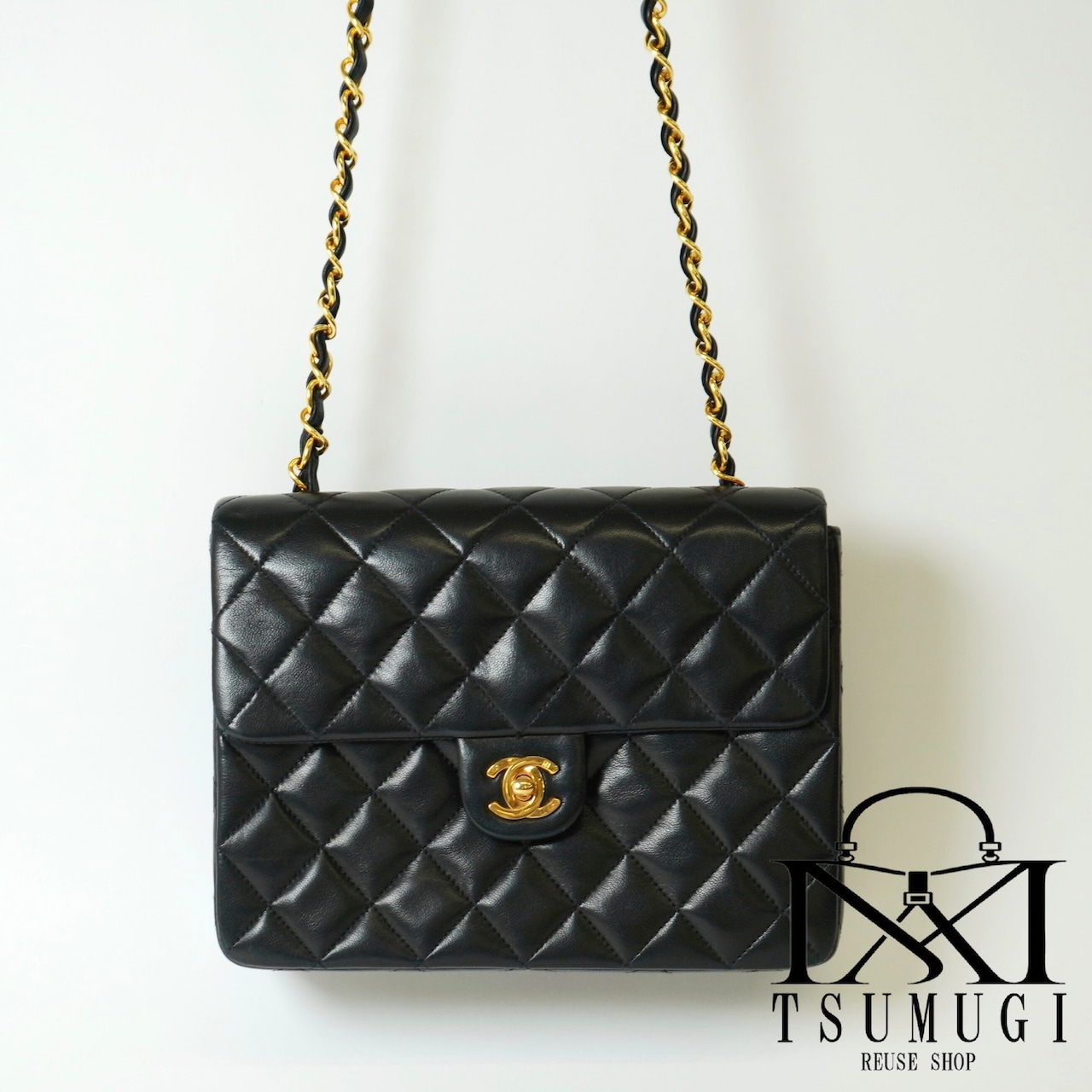 CHANEL シャネル ミニマトラッセ 20 ラムスキン シングルフラップ シングルチェーンバッグ ゴールド金具