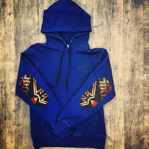 M's FLAGS WOOL ACCENT INDIGO HOODIE