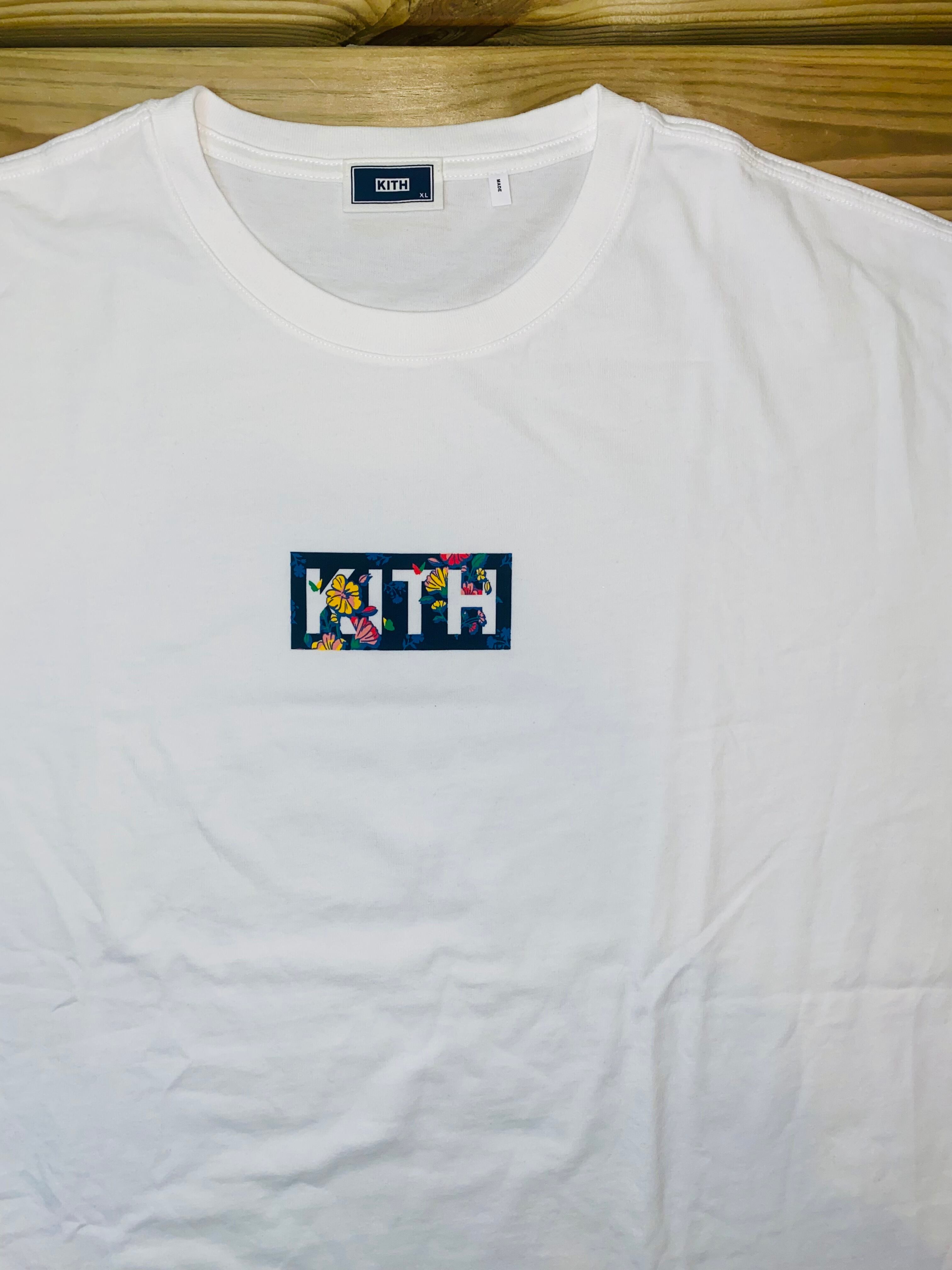 KITH Floral Box Logo SS Tee Black XL