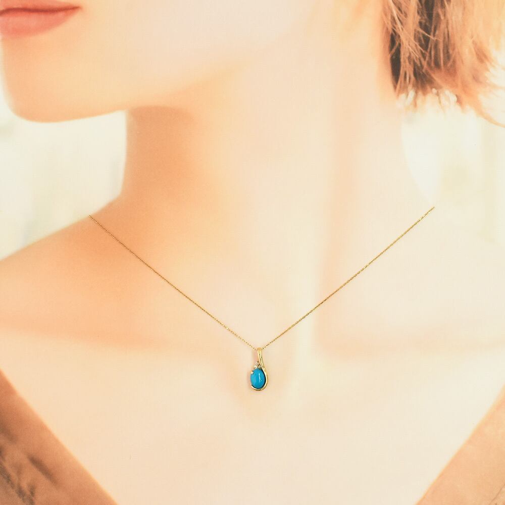 ターコイズ ペンダントトップ K10ゴールド CK088CIBSN | kyfactory
