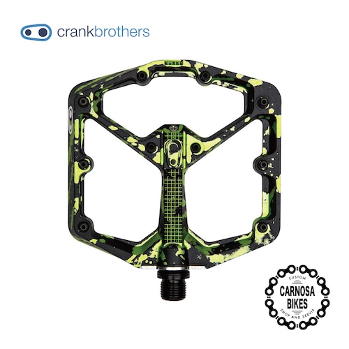 【crankbrothers】STAMP 7 [スタンプセブン] ペダル LARGE Splatter Paint Green 限定カラー