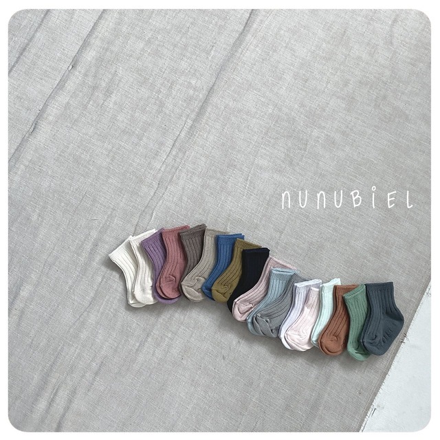 nunubiel［取寄］rib socks (4color 1set) 26autumn