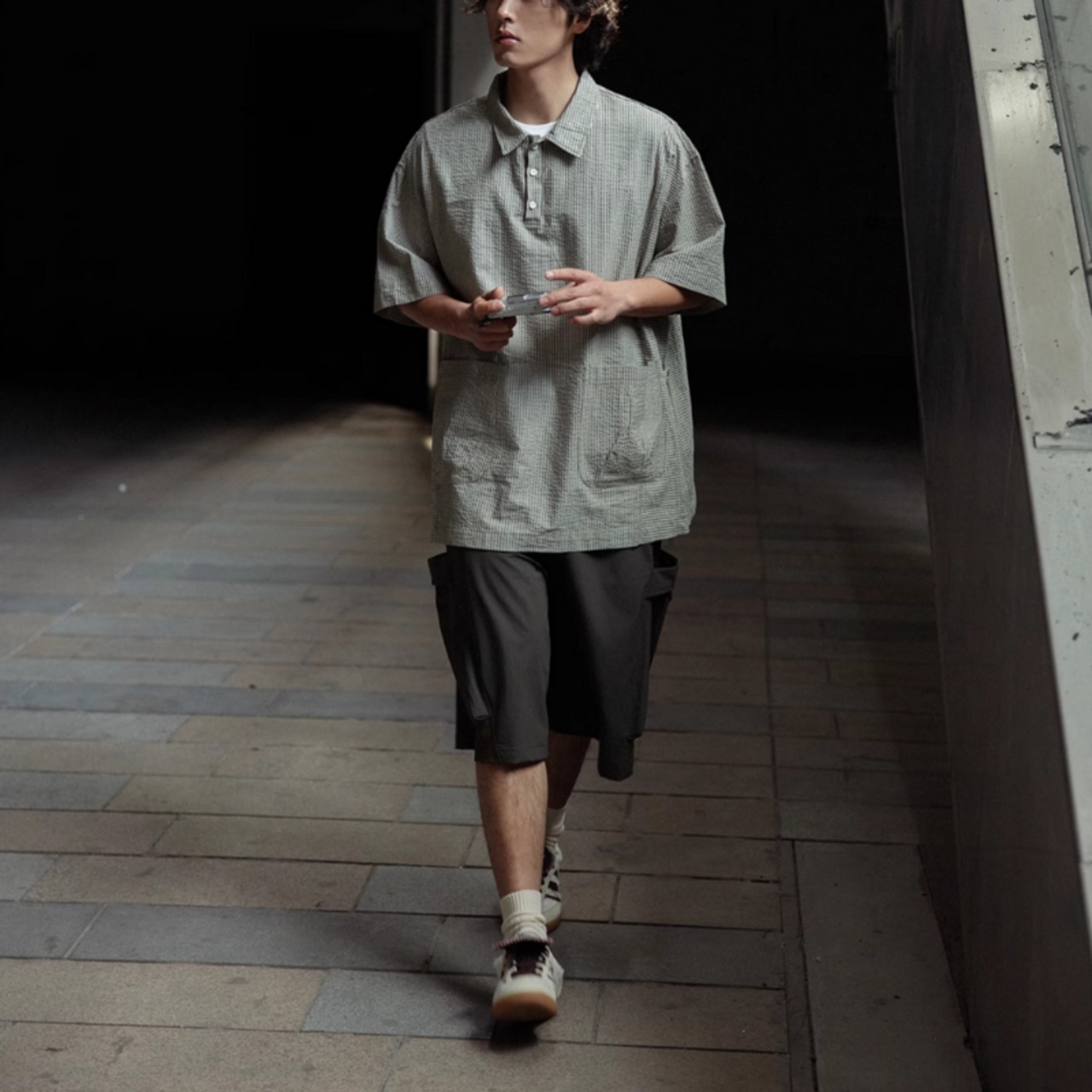 プルオーバールーズ半袖シャツ　0718