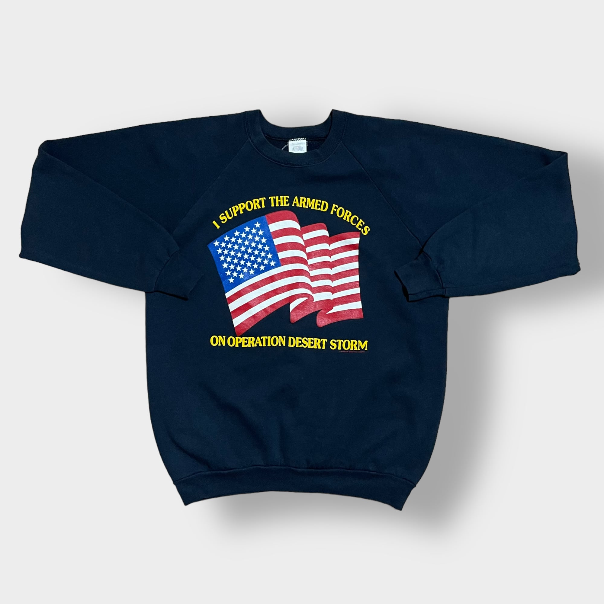 FRUIT OF THE LOOM 80s 90s USA製 プリント アーチロゴ 星条旗 国旗