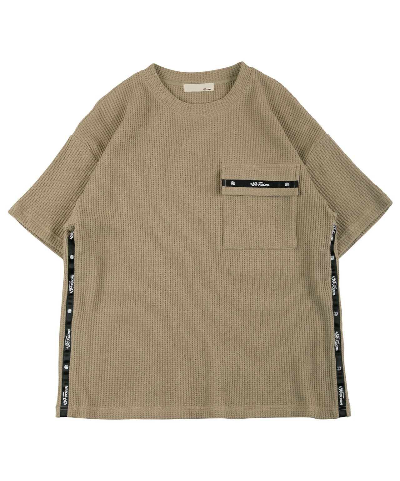 【#Re:room】SIDE LINE TAPE WAFFLE BIG T-shirts［REC685］