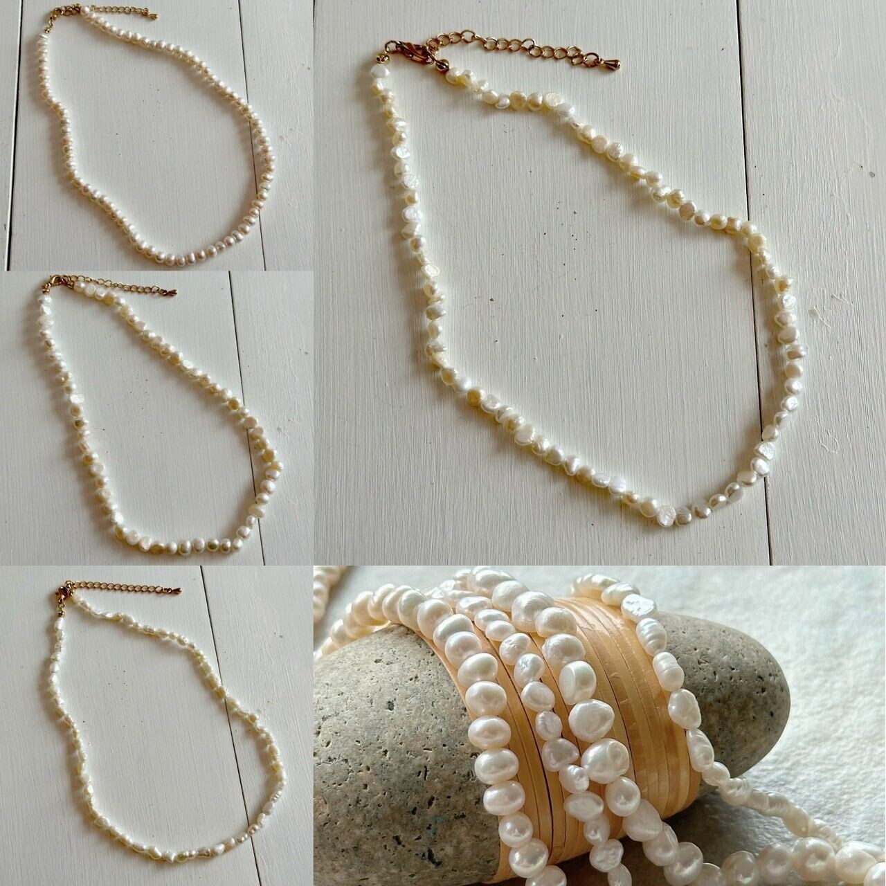 【SELECT】淡水パール ショートネックレス