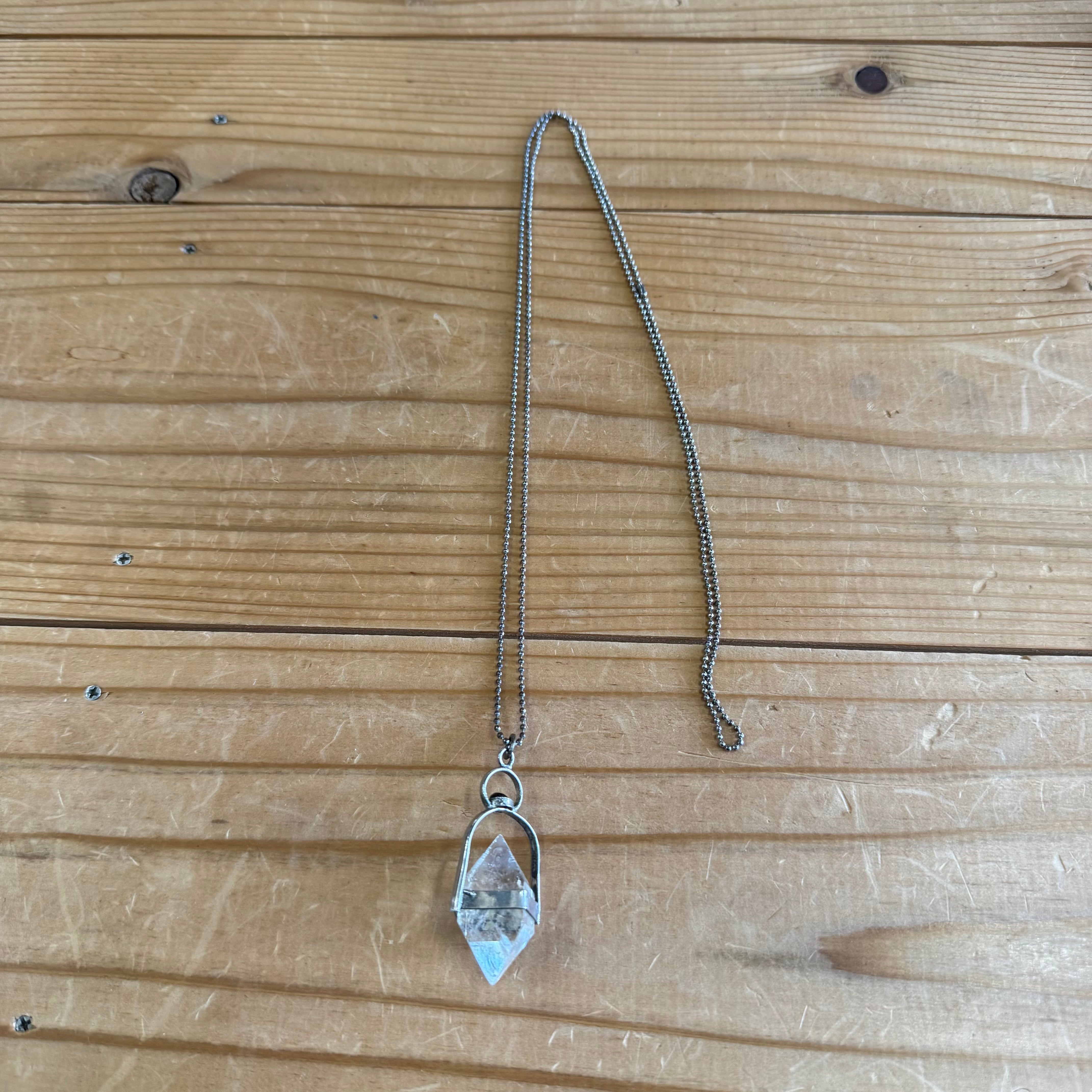 clear stone necklace