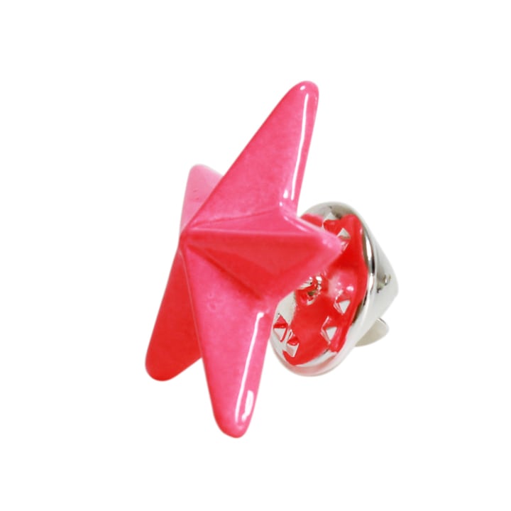 大きいサイズ 約22mm シンプル星型スタースタッズ ポイント ピンバッジ