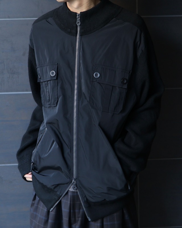 Sleeve cut-out double Zip Blouson