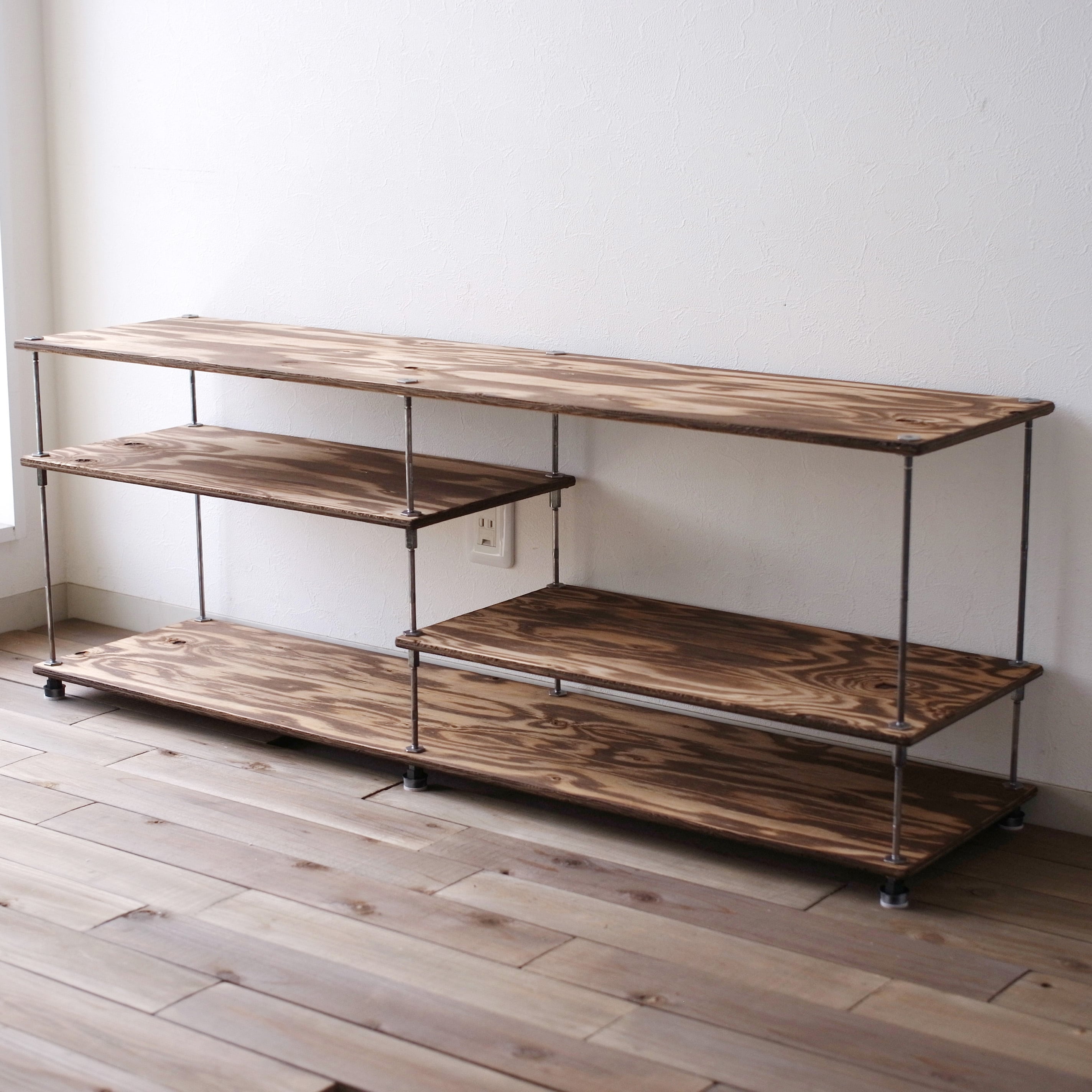 wood iron shelf 880*450*225〈グレイッシュカラー〉-