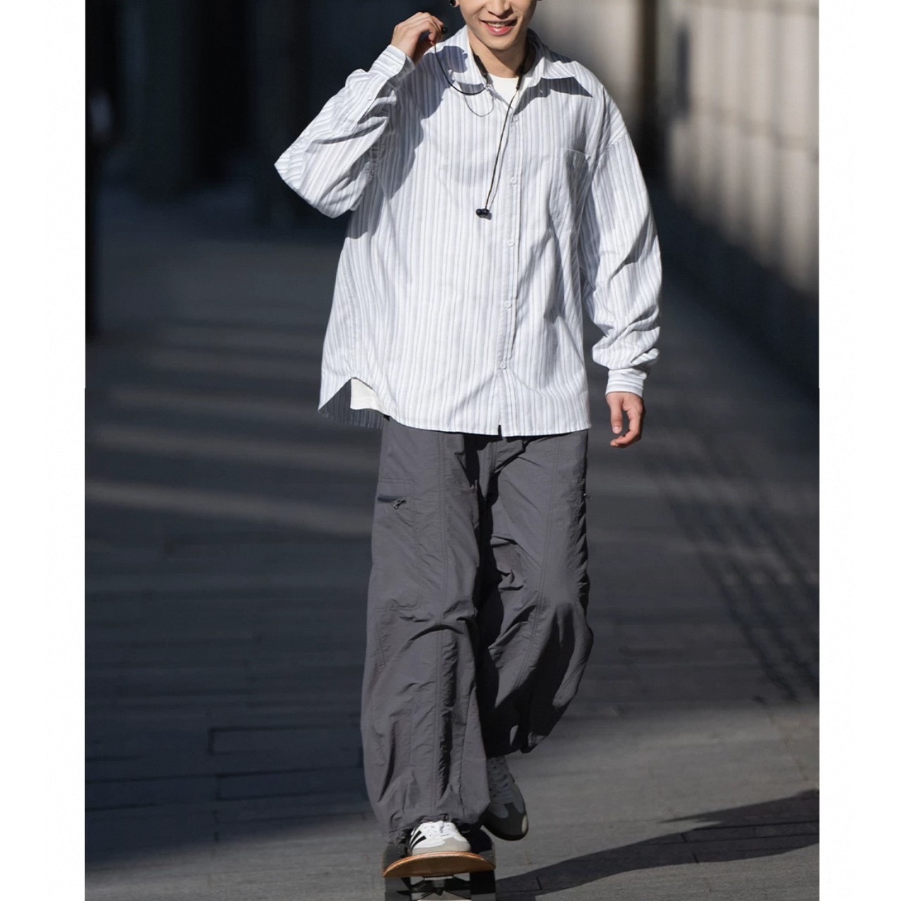 Wide leg cargo pants 0678 - 4