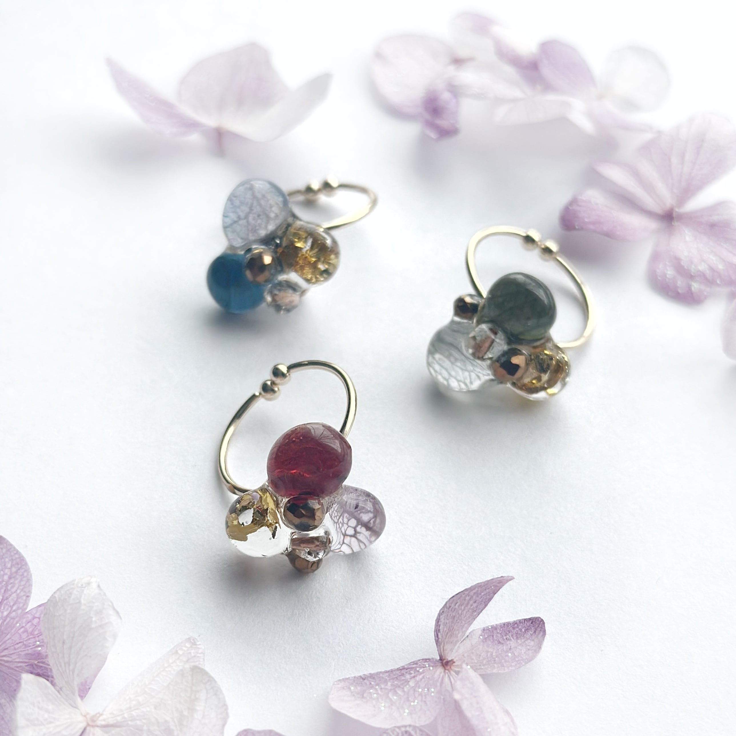 emotional sepia 奇跡な紫陽花 指輪