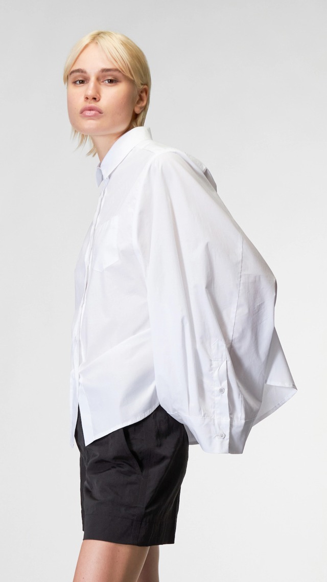 ROBERTO COLLINA -Wide Sleeves Shirt- :BIANCO, :SABBIA, :BRUCIATO, :AZZURRO,