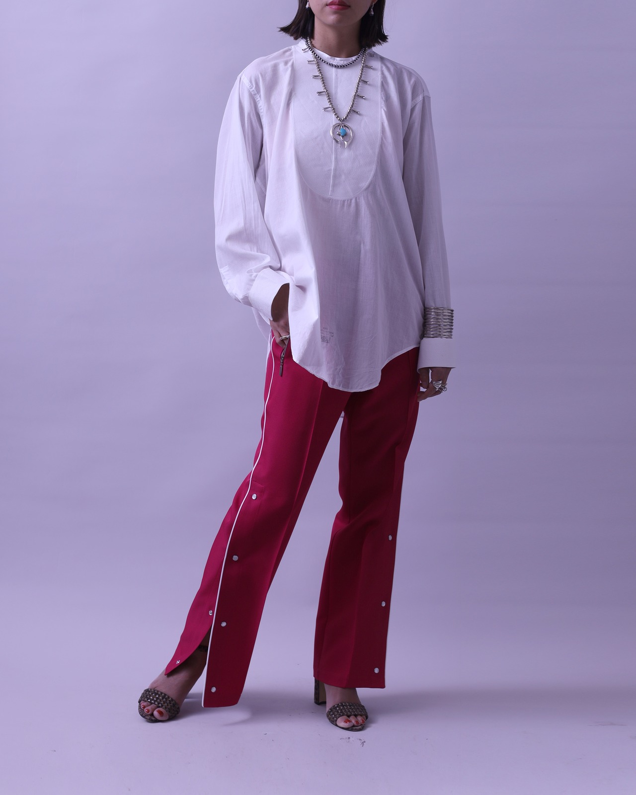 WV / Snap Line Pants - Magenta