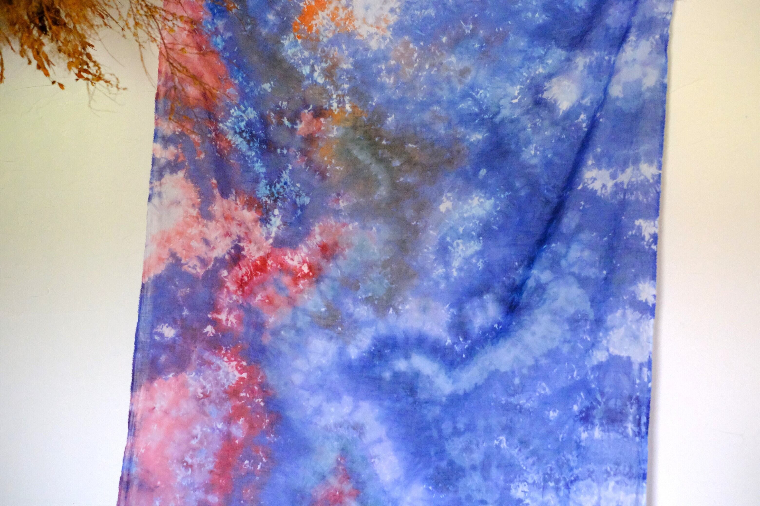 【original textile】綿麻ボイル／青系（染色）