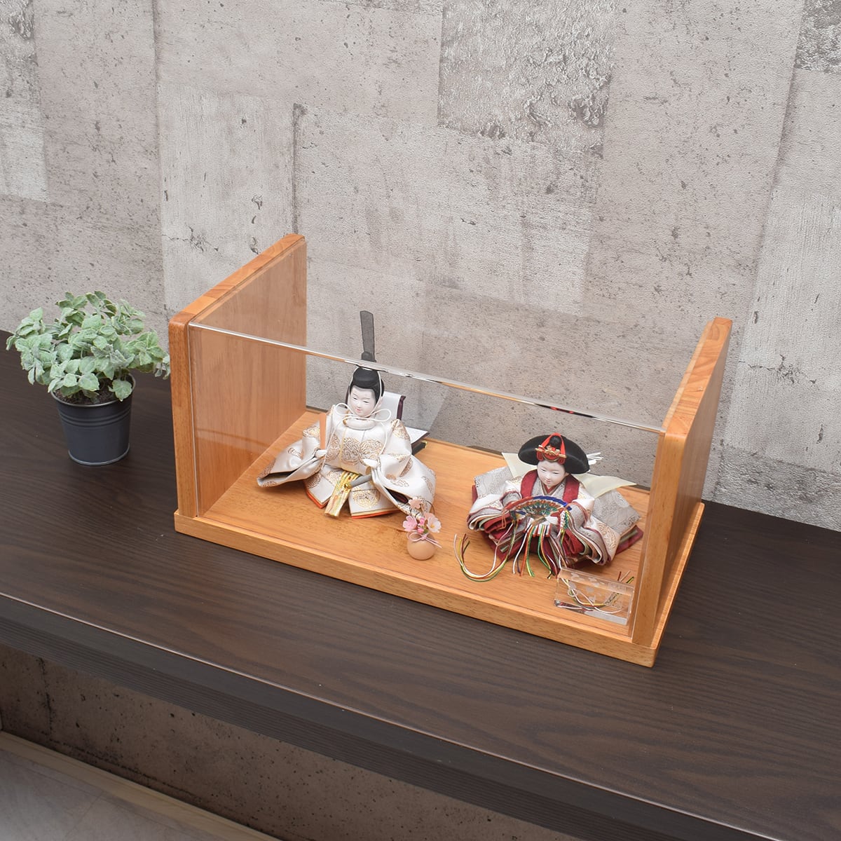雛人形 親王飾り＜粋・木目＞ケース入り | SUZUTAME ONLINESHOP vogue