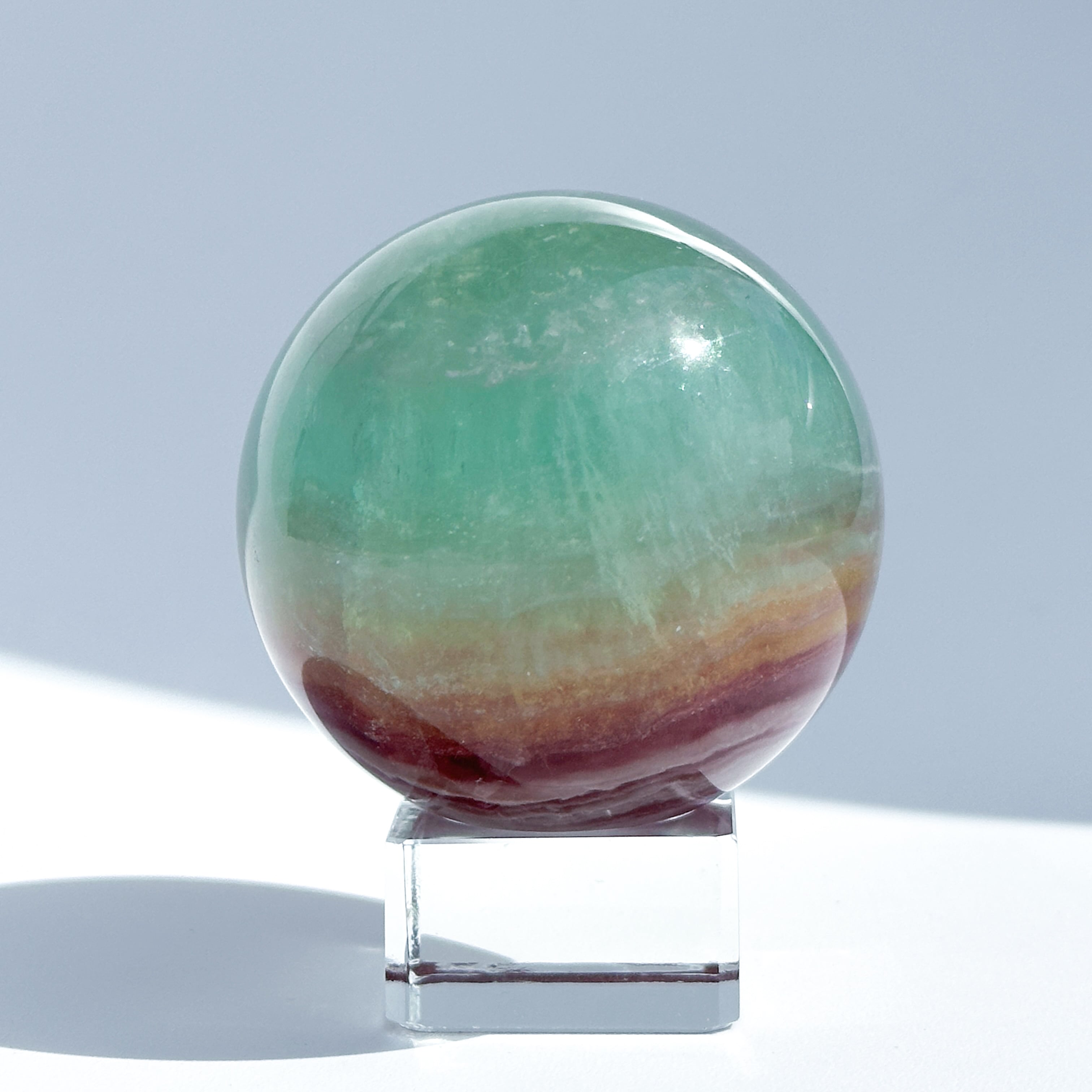 レインボーフローライト スフィア（丸玉)05◇ Rainbow Fluorite Sphere