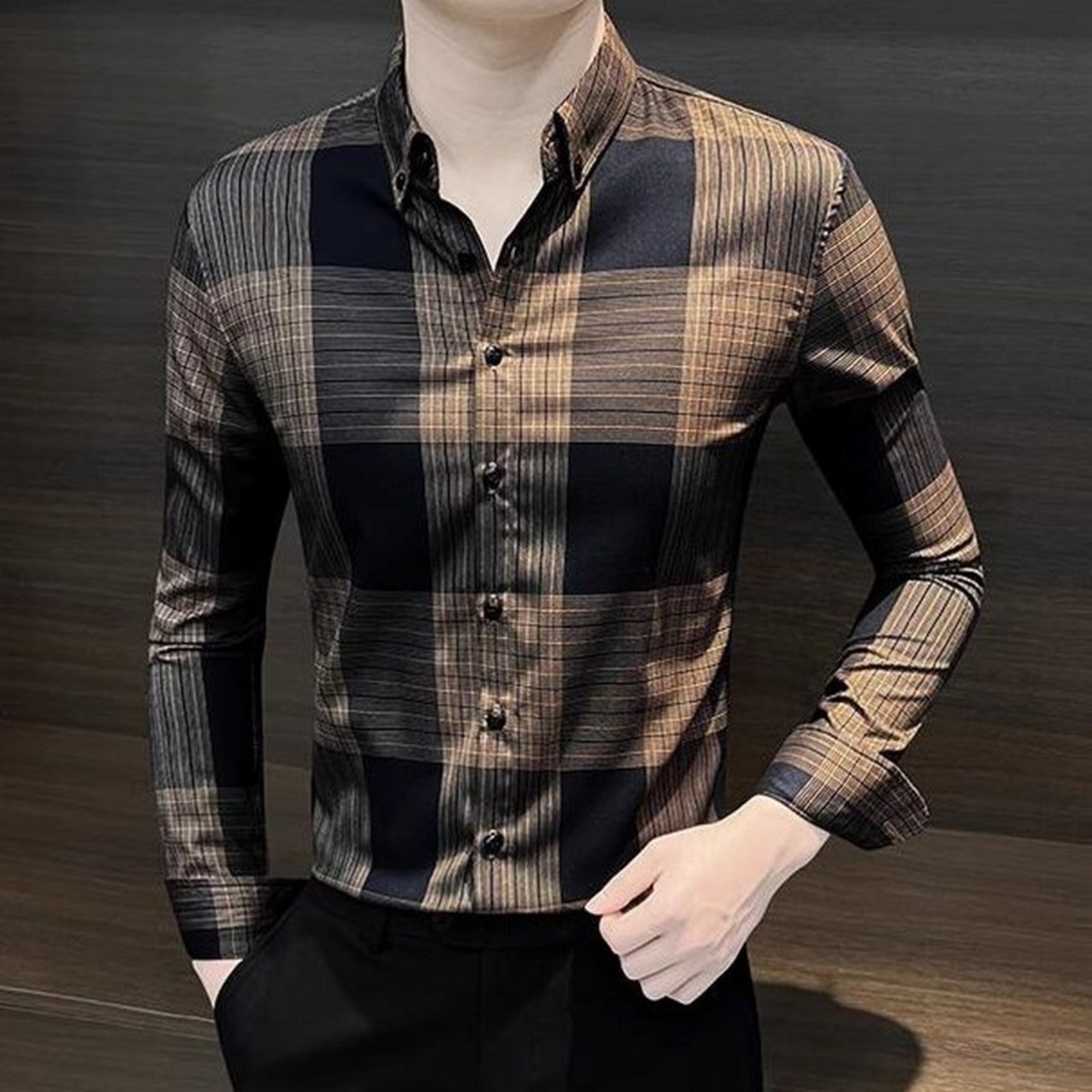 plaid shirt tops 00323