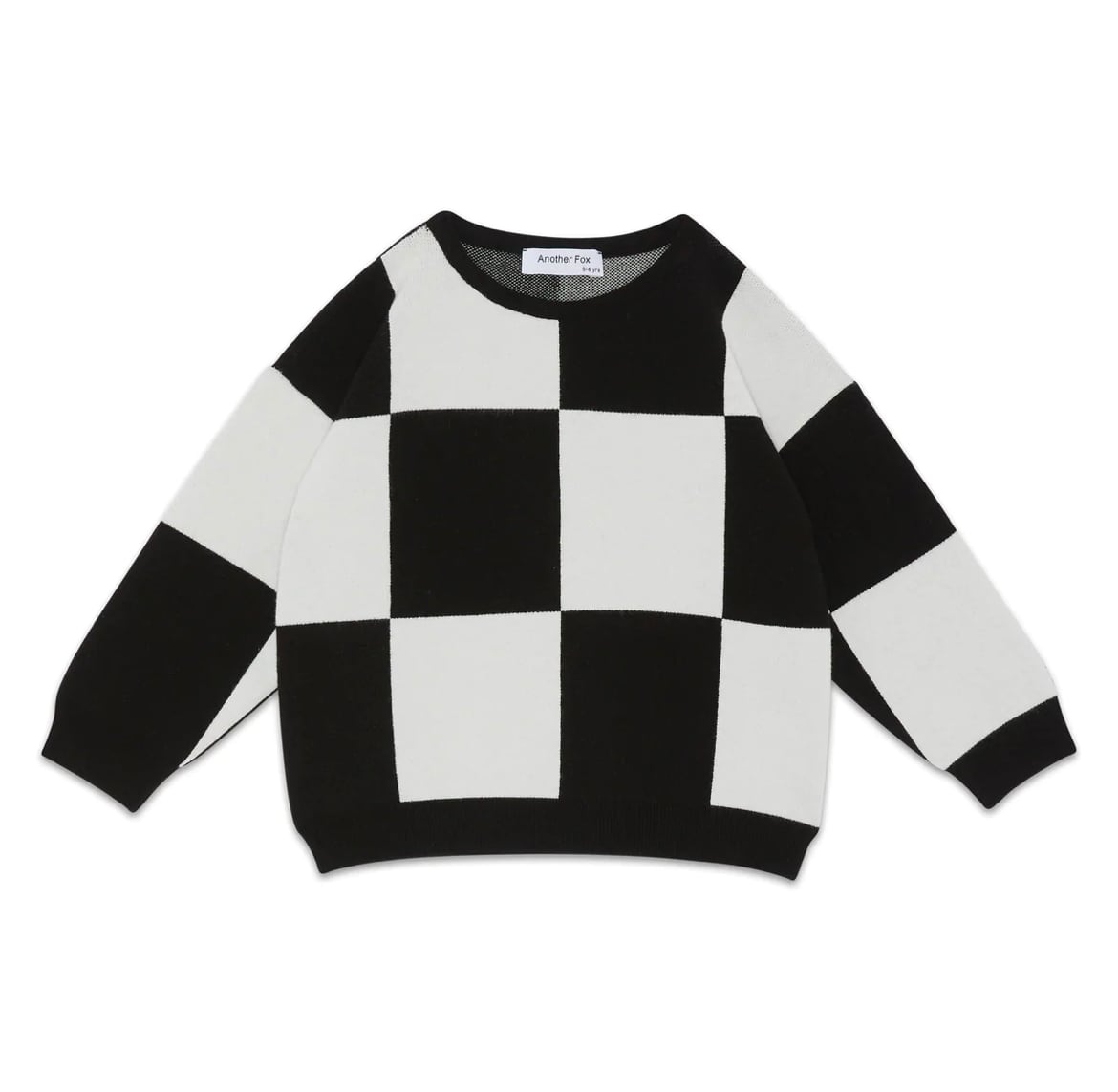 Another Fox CHECKERBOARD KNIT KIDS JUMPER チェッカー