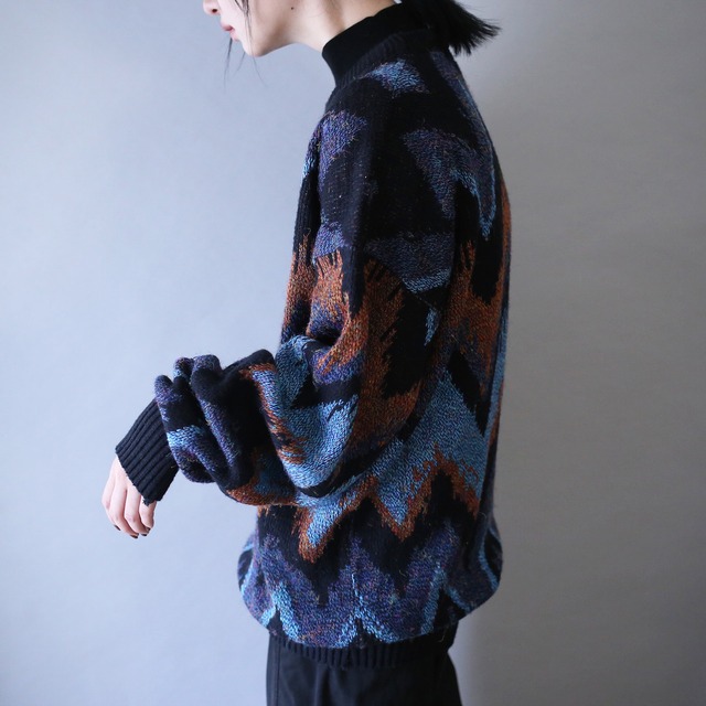 good coloring tribal pattern pattern loose silhouette sweater