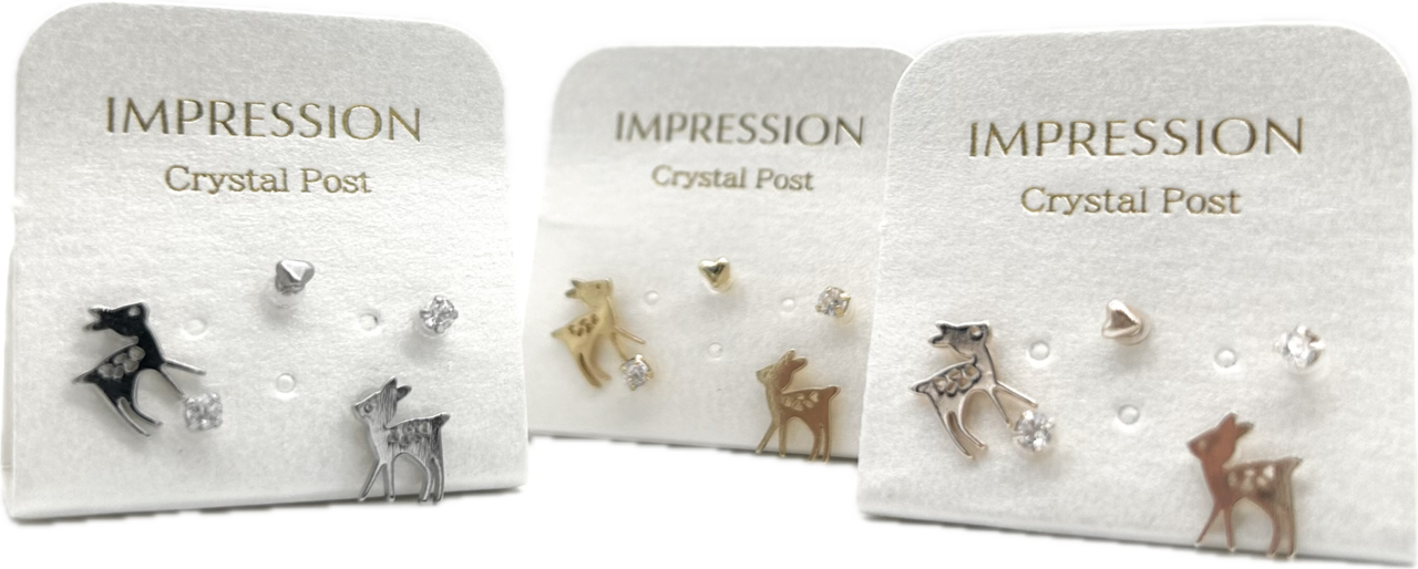 樹脂ポストピアス：メタルフォーン　IMPRESSION