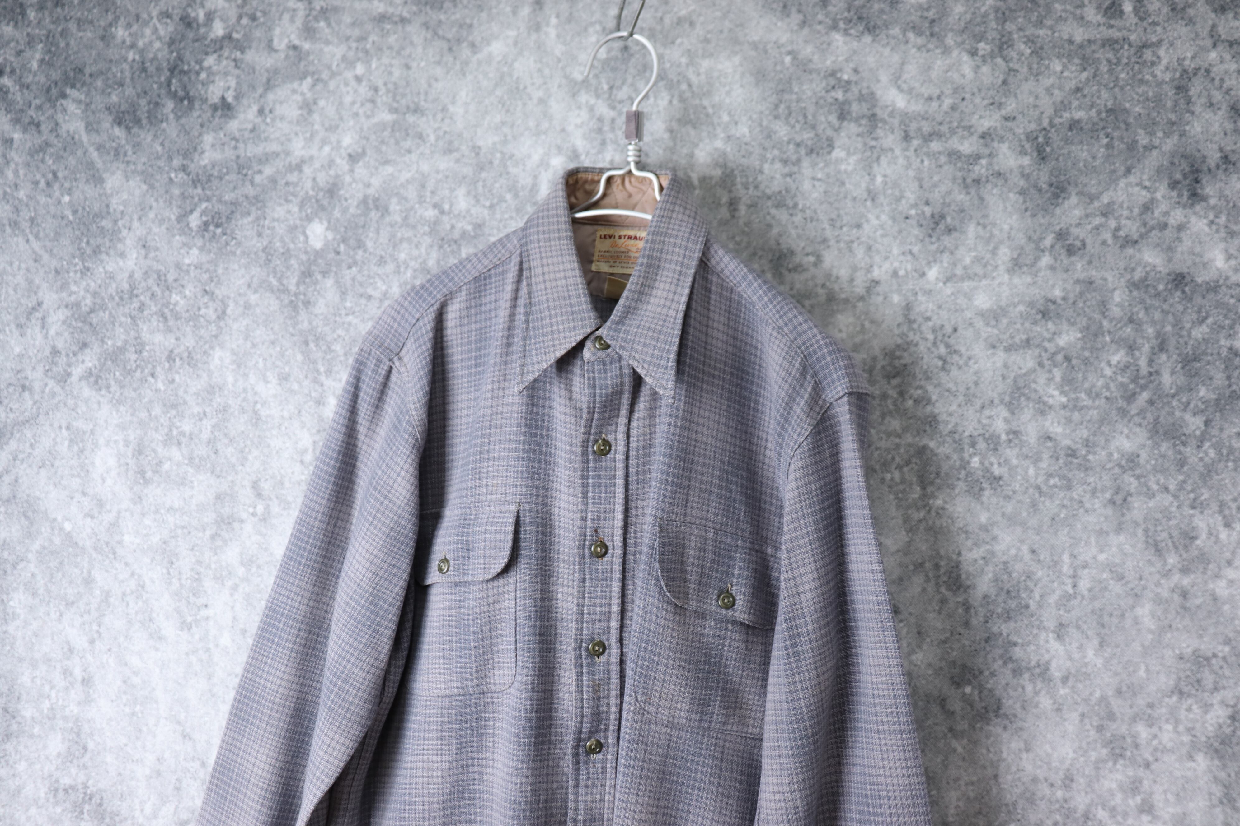 1940s～50s Levi's DeLuxe L/S Wool Shirts B729 | ROGER'S used ...
