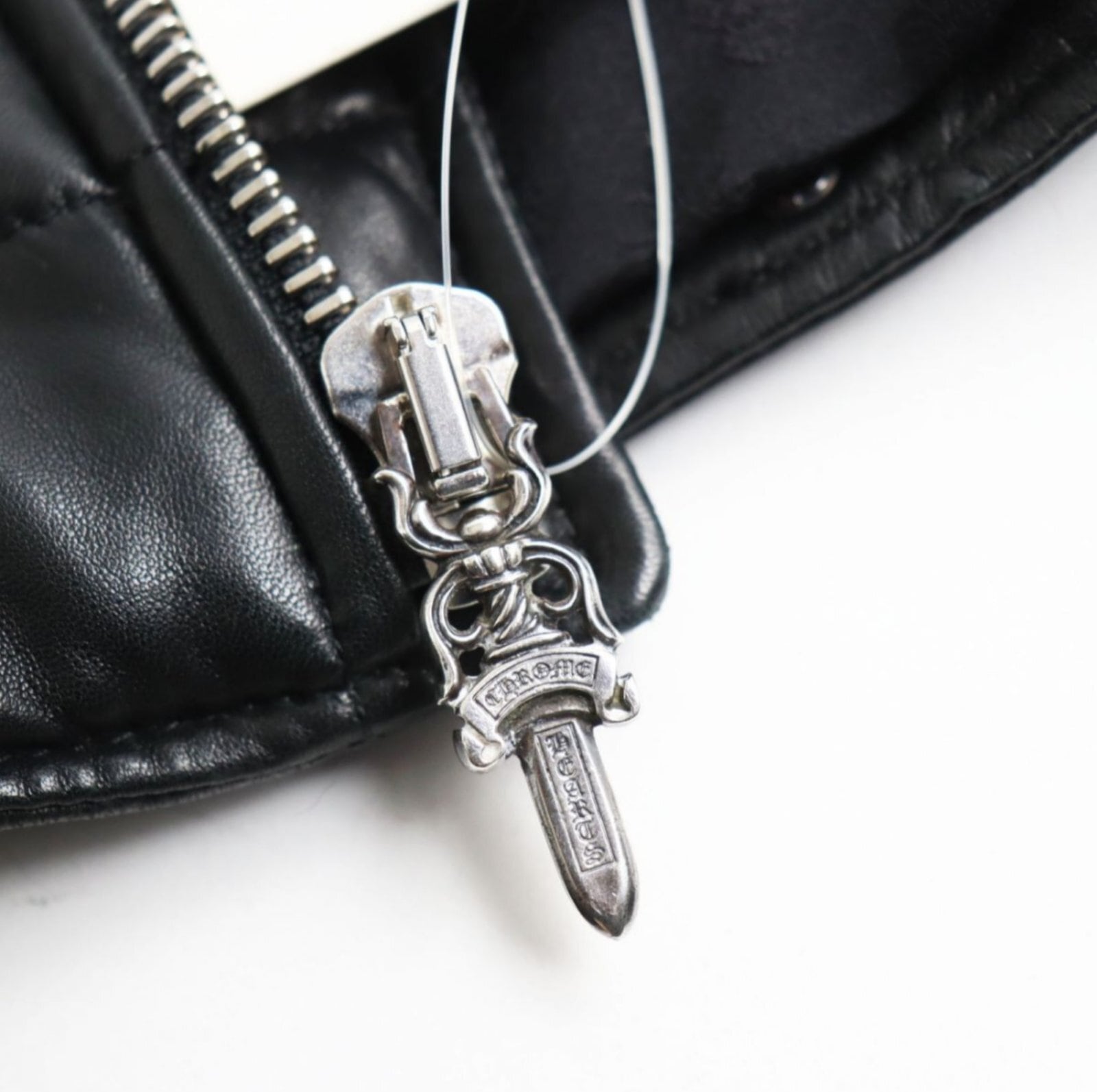 CHROME HEARTS クロムハーツ ラムレザー ダガージップ ダブル