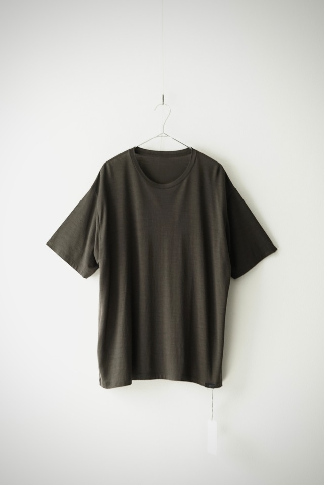 Super120s W/Wool Jersey / S120 Wool Tee (EBONY)