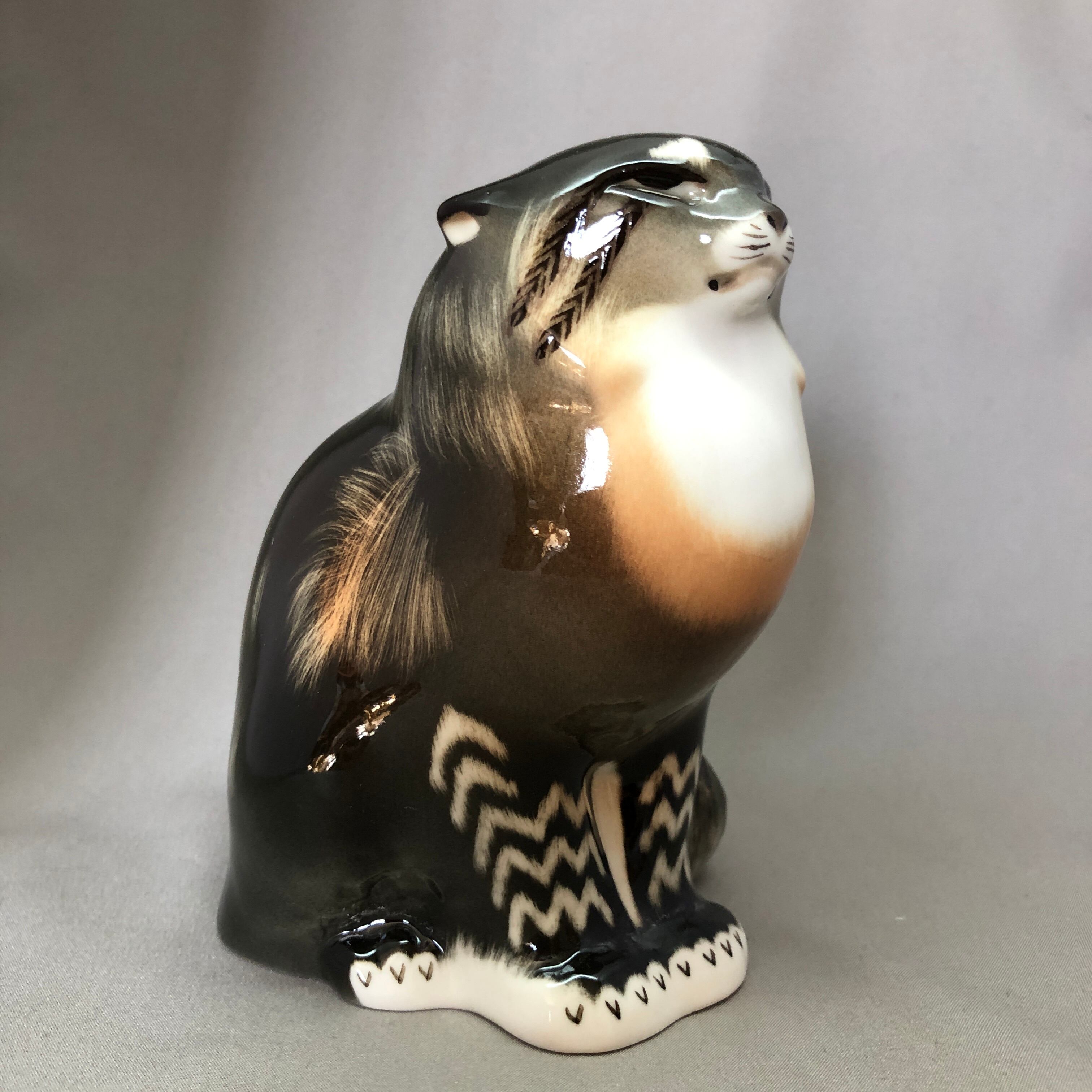 ヴィンテージ Lomonosov ロモノーソフ USSR 猫 置物 【公式通販】