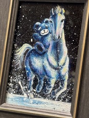 明日への道　額装込