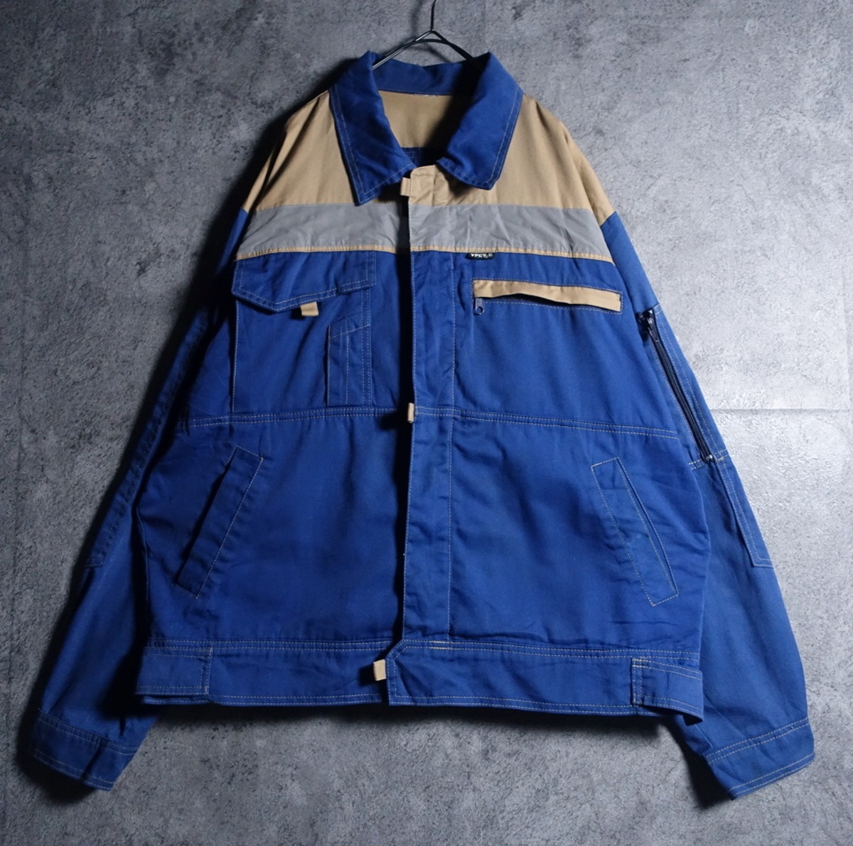 Blue Switching Many Pocket Design Jacket 古着屋 FORCE
